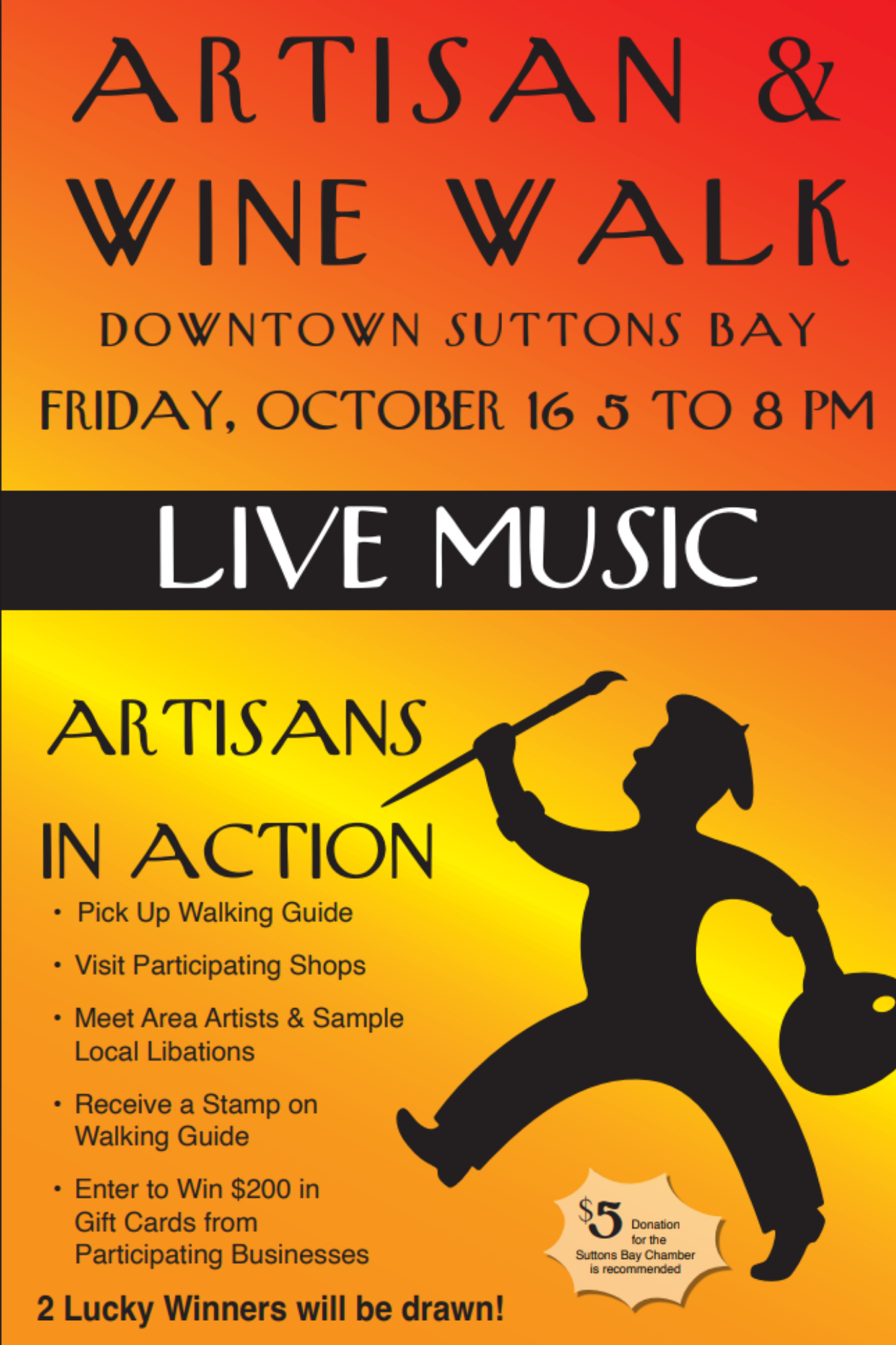 2026 Artisan & Wine Walk Flyer