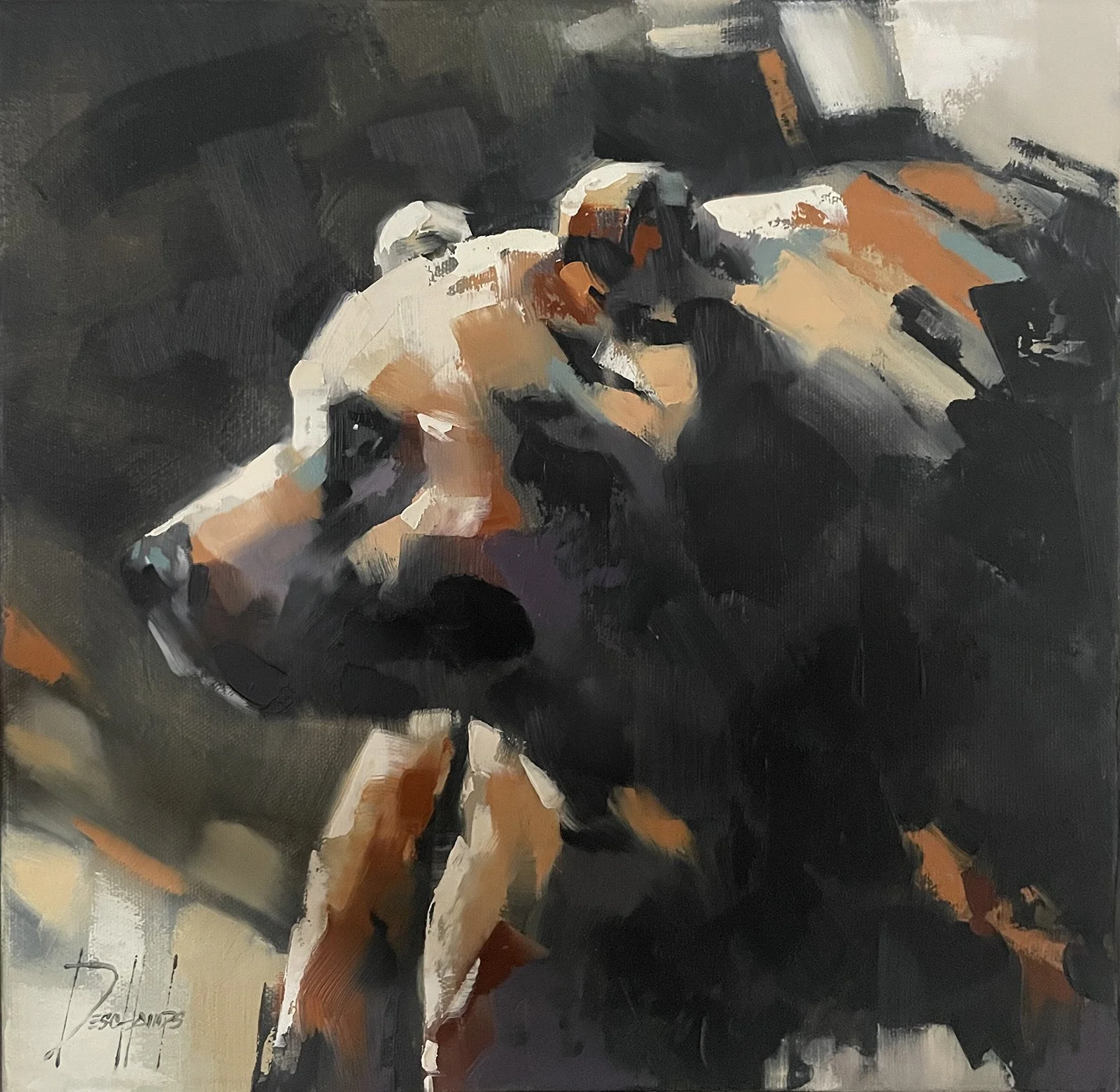 «Veilleur de l'ouest»
Huile sur toile
12x12