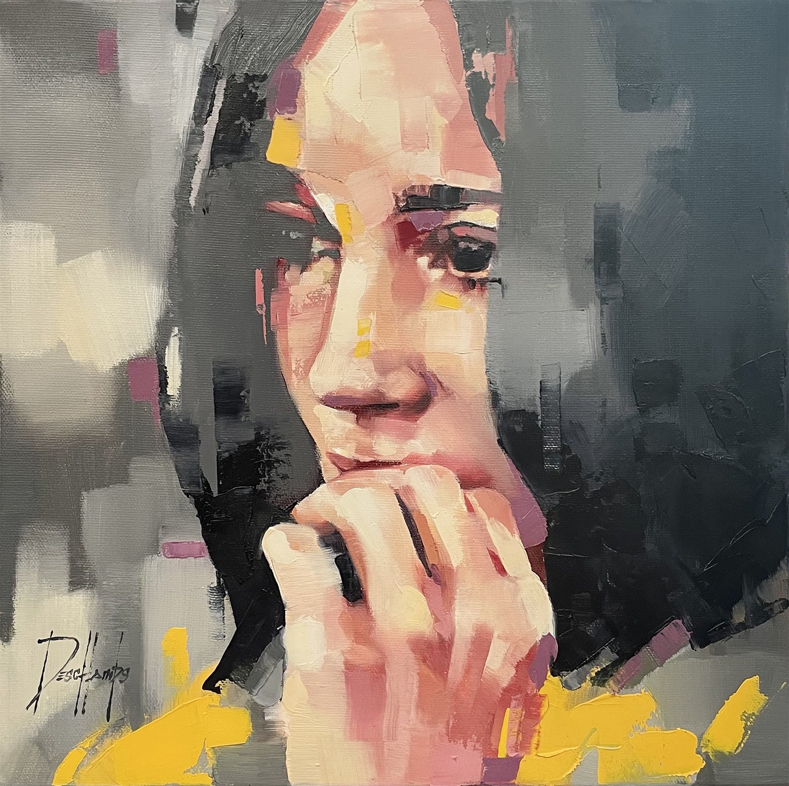 «À cause d'un regard»
Huile sur toile
12x12