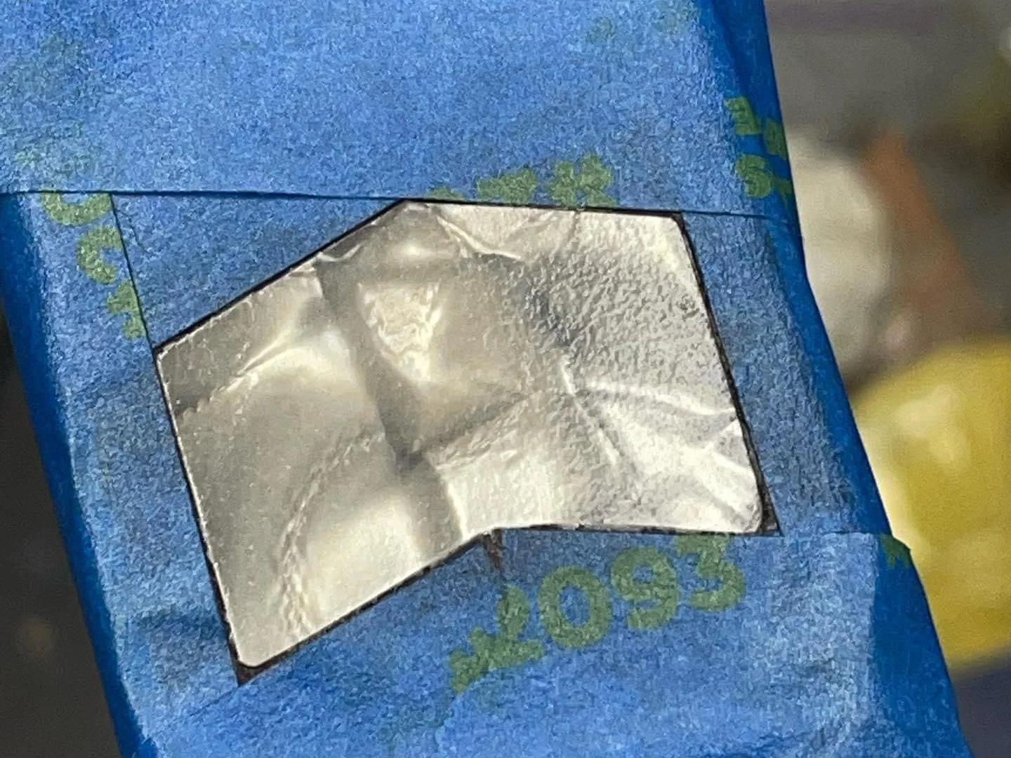 1st fret celluloid inlay repair