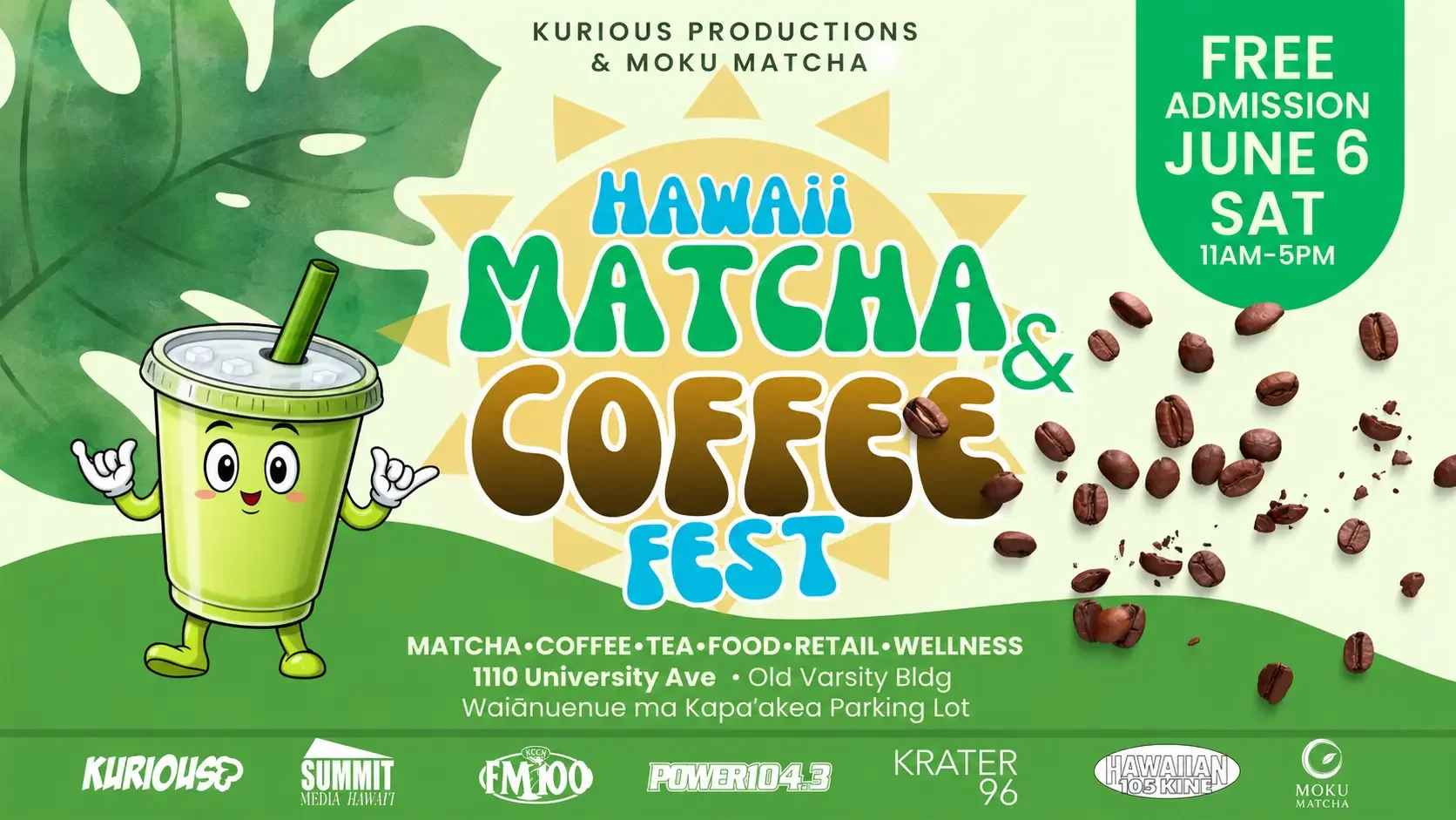 Hawaiʻi Matcha &amp; Coffee Fest, Saturday June 6, 2026