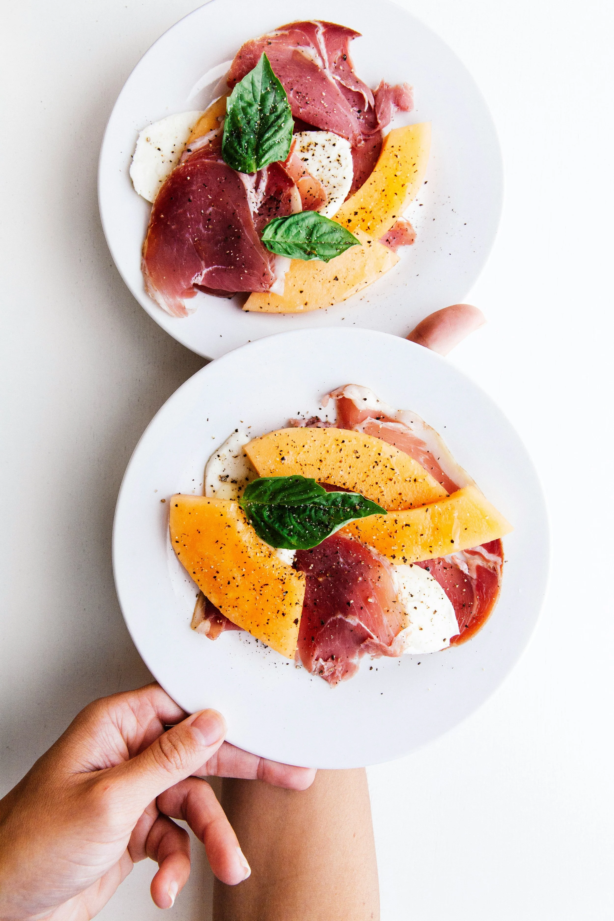 Prosciutto-Wrapped Cantaloupe with Basil
