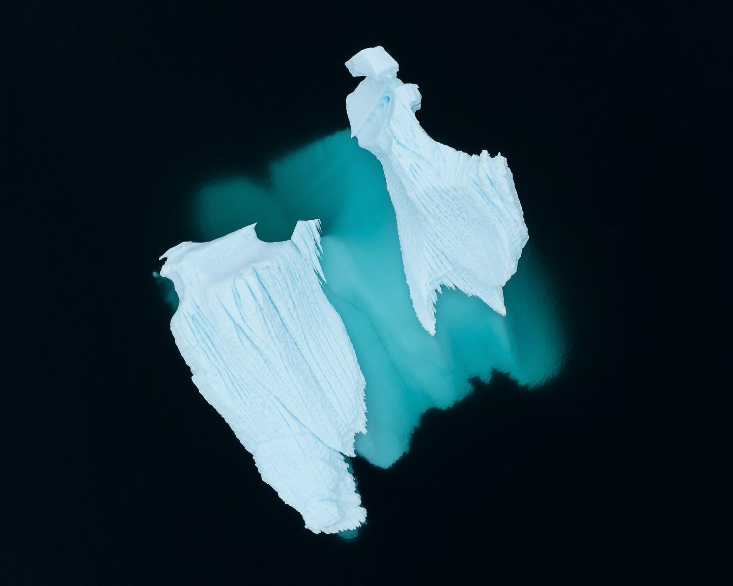 Iceberg yin and yang. #ice #icebergs #antarctica #dji #dronephotography #dronestagram #iaato #polartourismguides #expeditionship #expeditionphotography