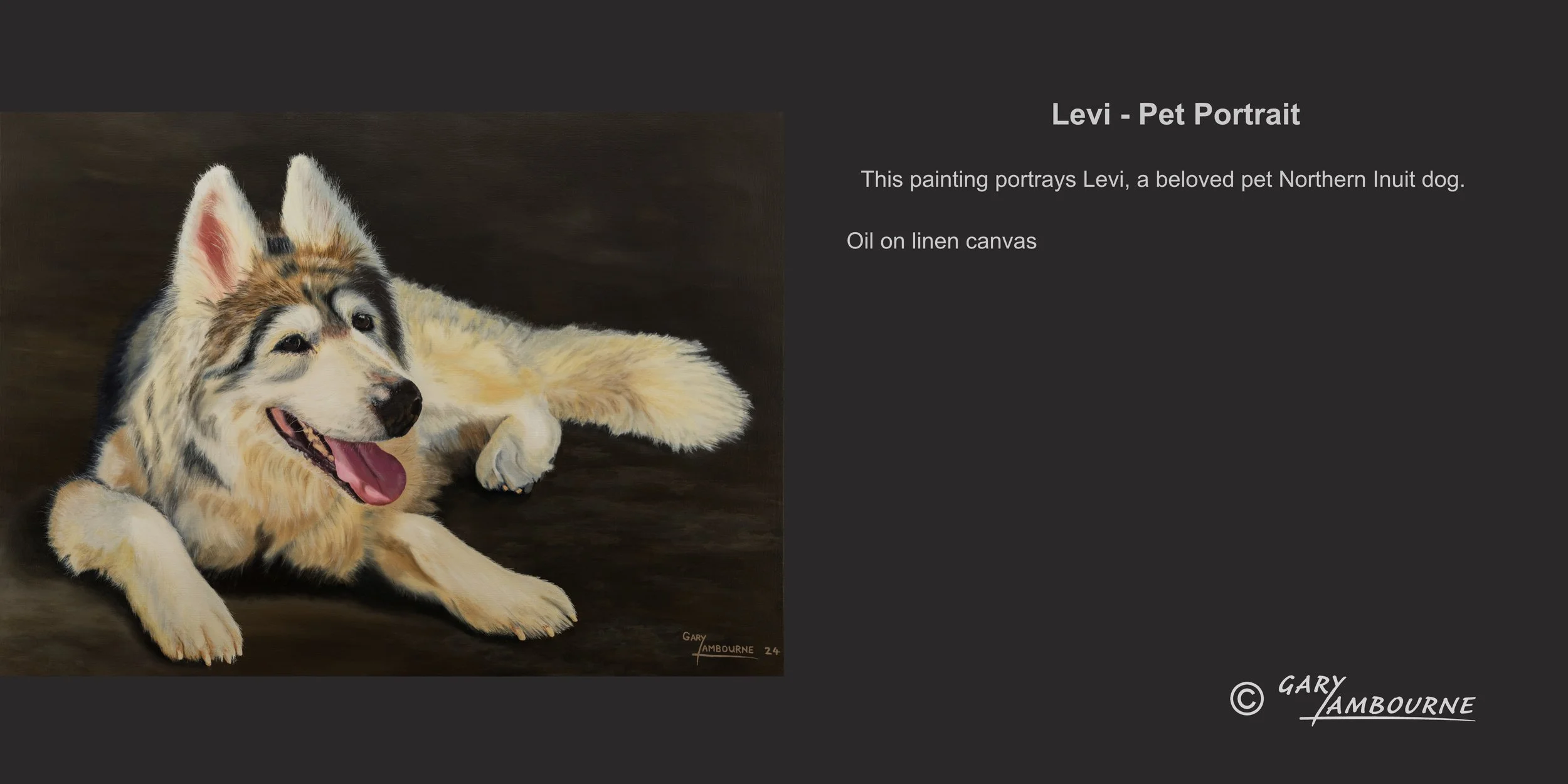 Levi Pet Portrait Oil painting by Gary Lambourne