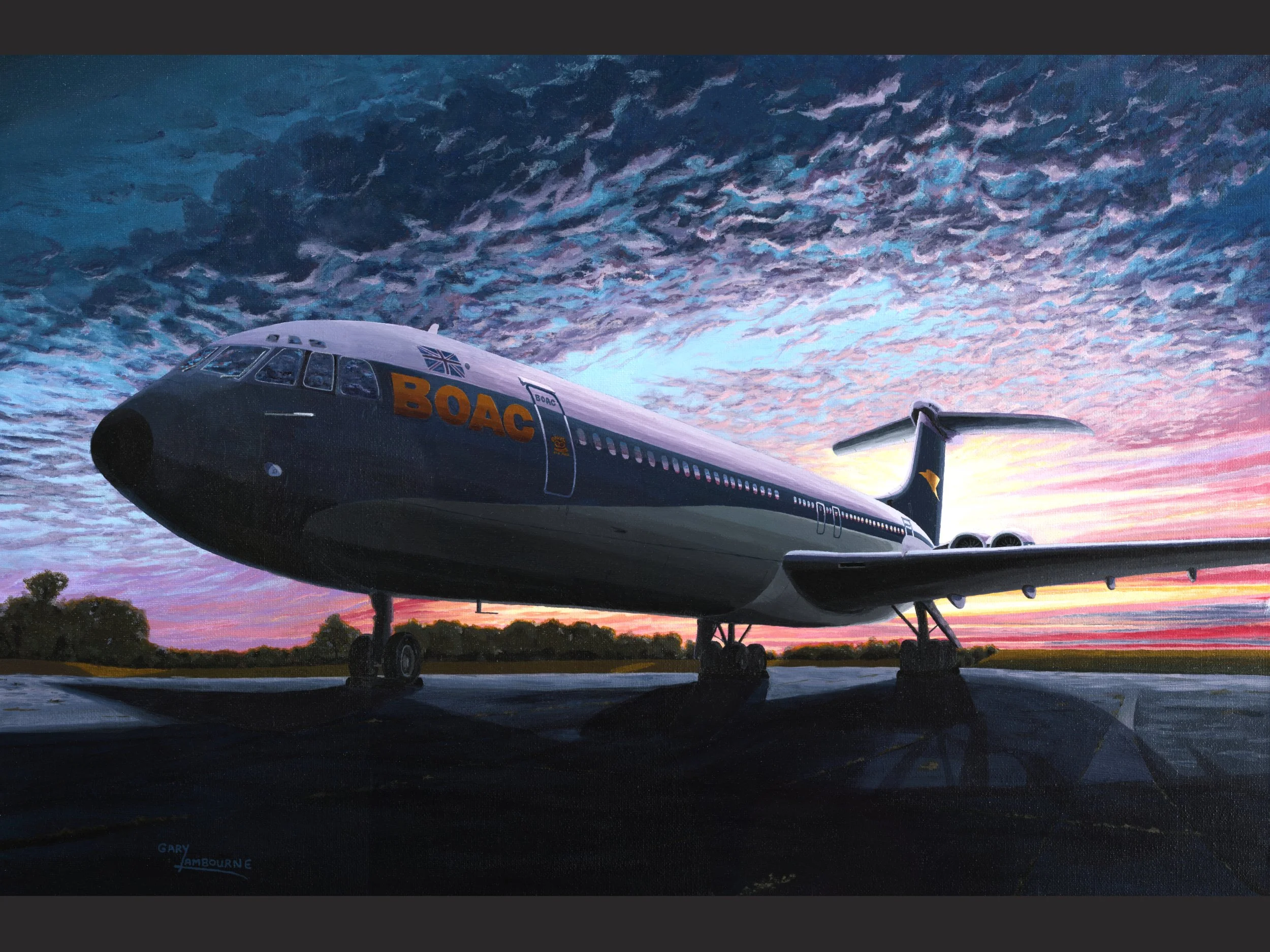 Vickers VC-10 Greeting card, fine art image, 300GSM glossy finish, blank inside