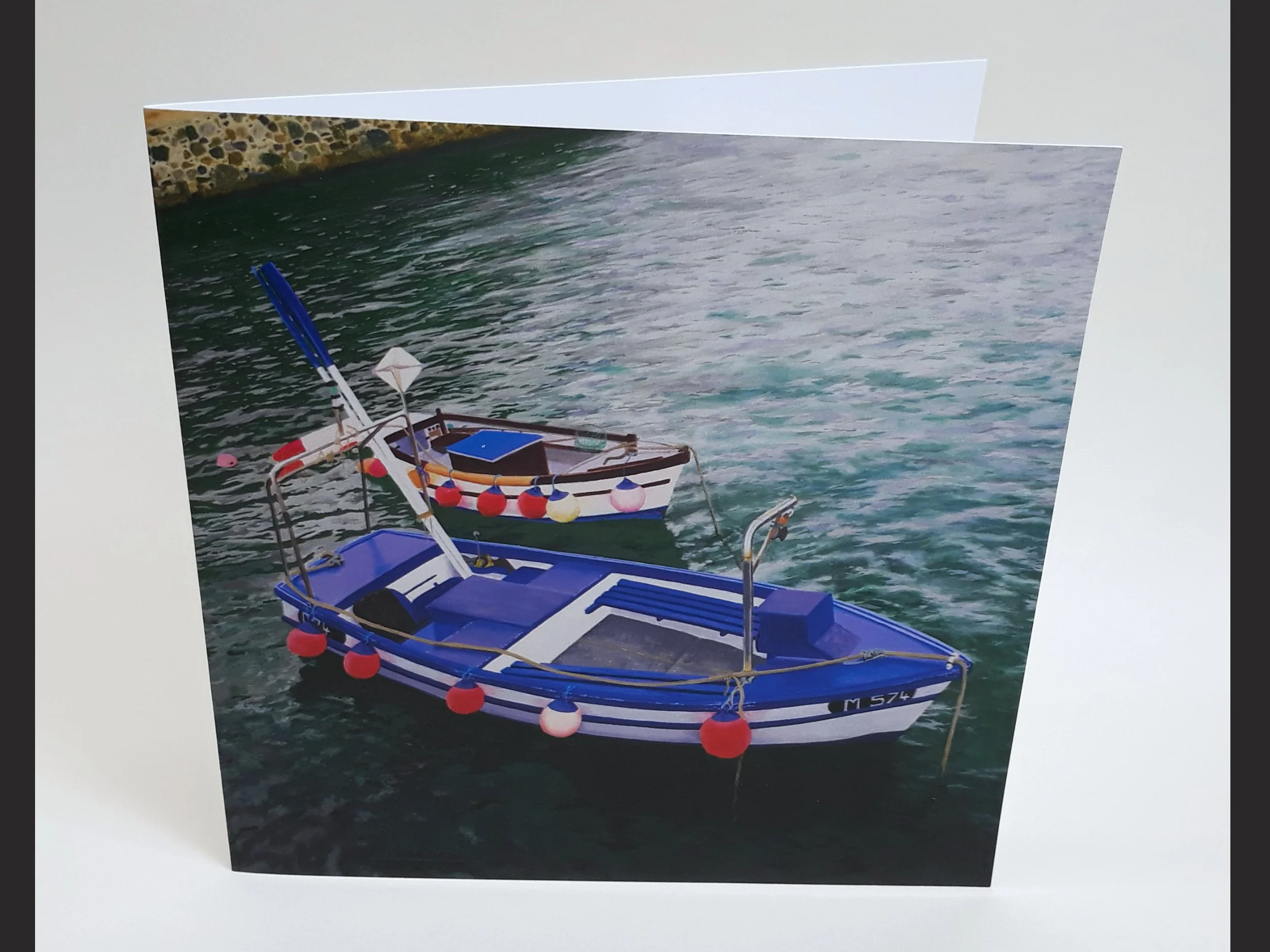 4.3 Fishing Boats at Mullion Cove card front Copyright Image.jpg