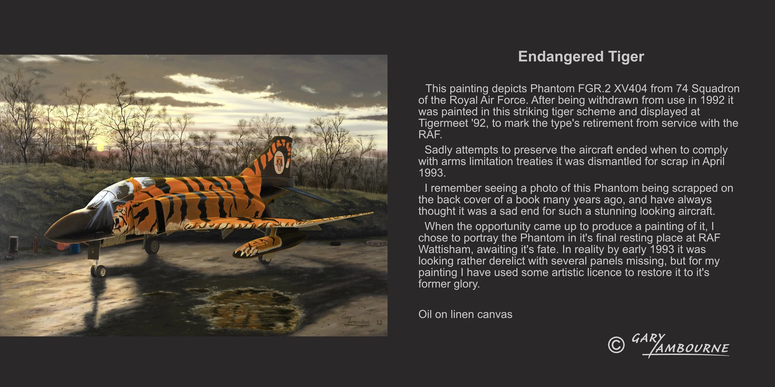 Endangered Tiger Phantom Oil Painting
