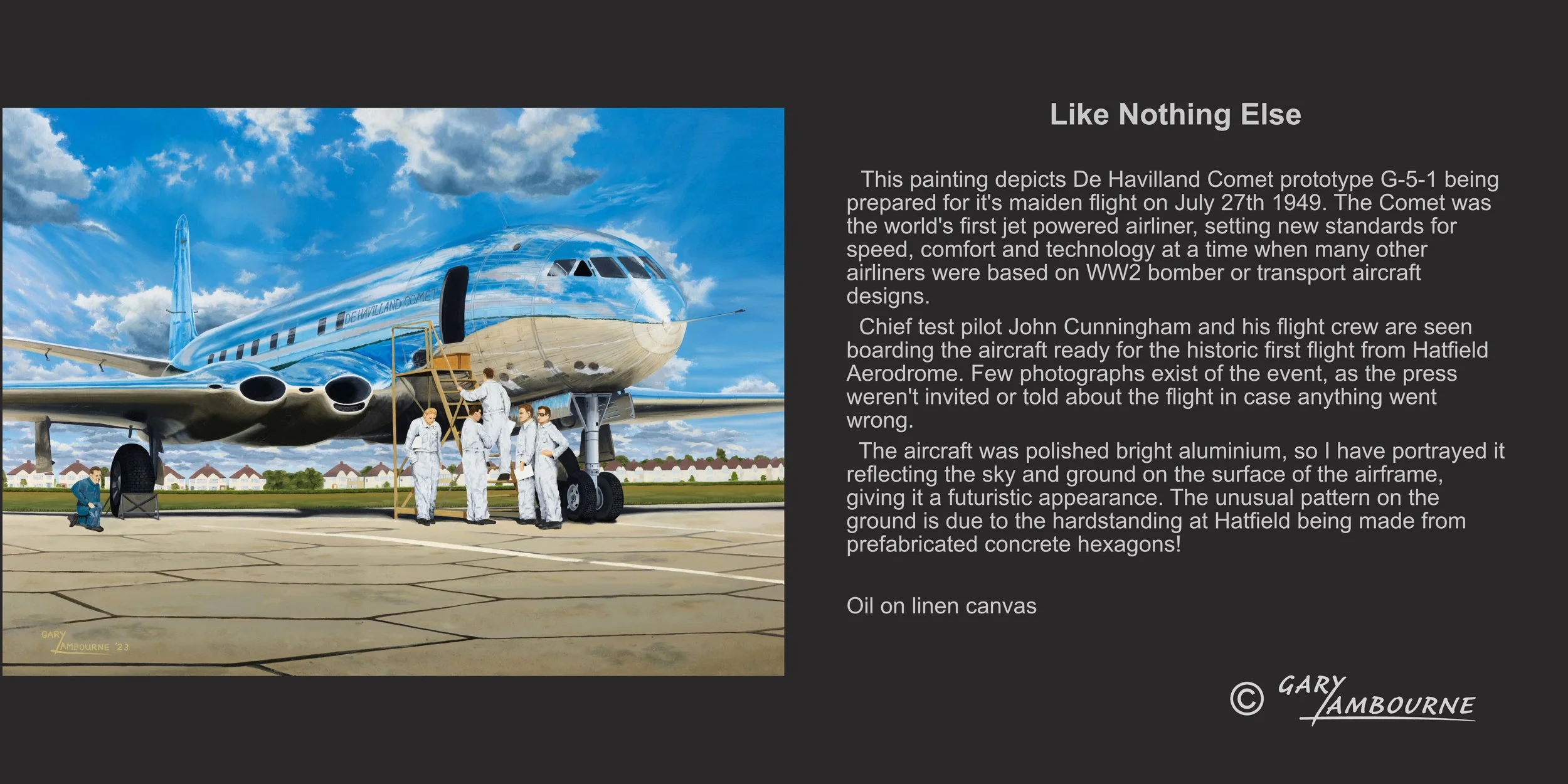 Like Nothing Else De Havilland Comet Oil painting