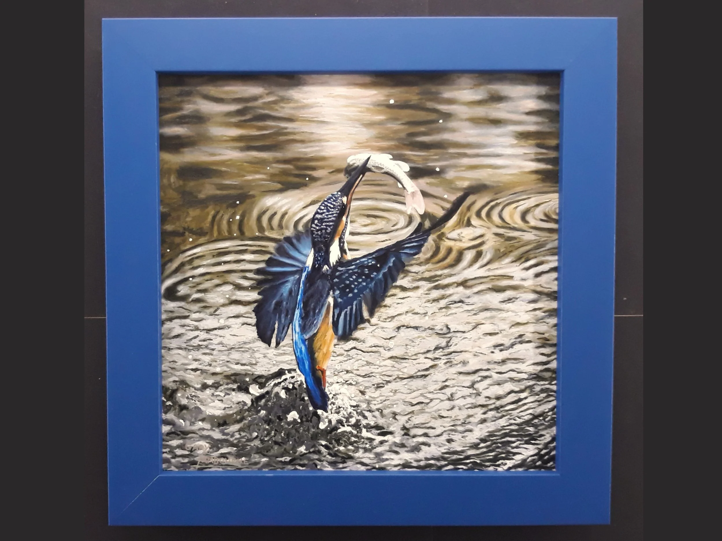 4.3 Kingfisher Painting framed front Copyright Image.jpg