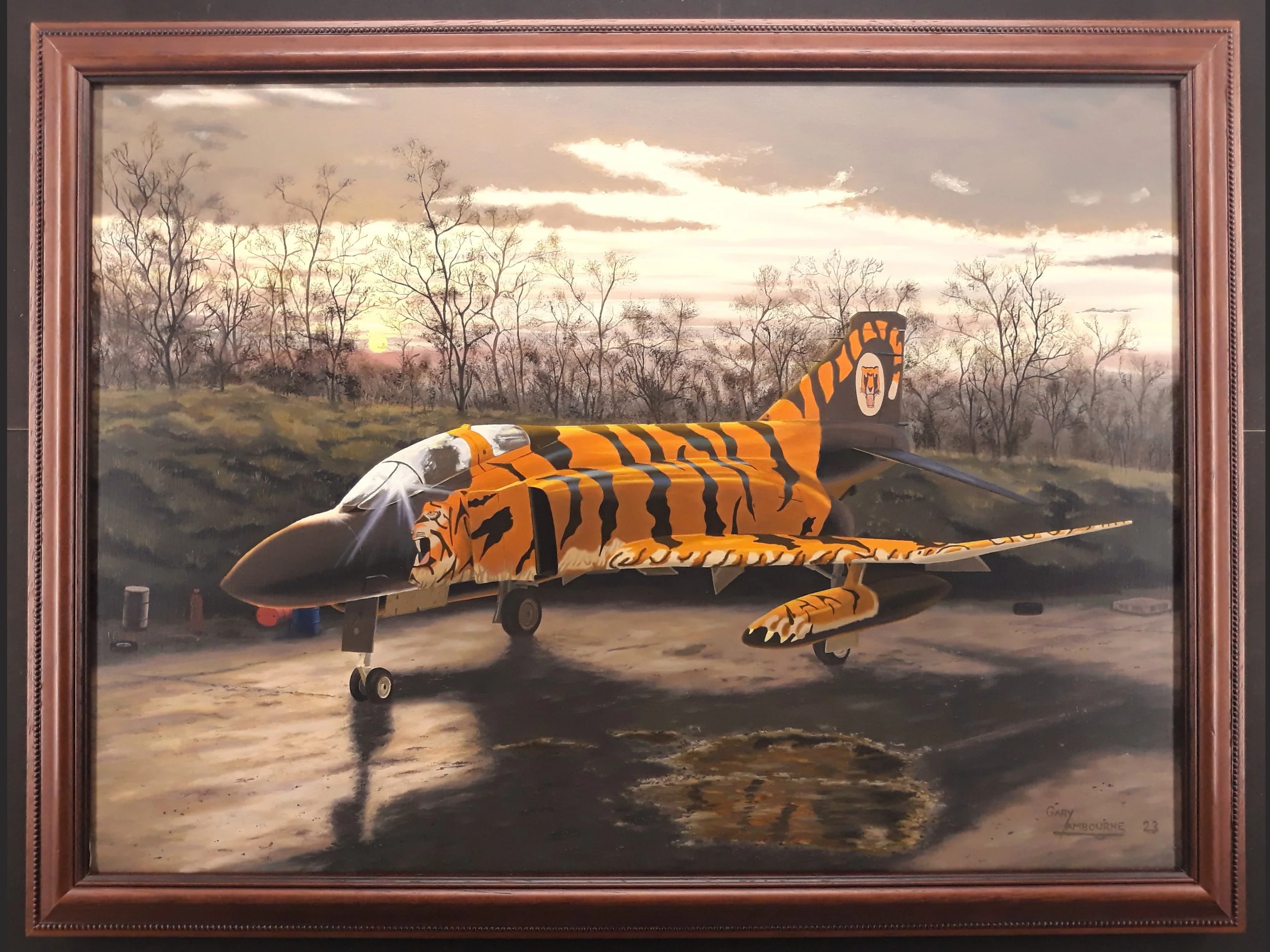 4.3 Endangered Tiger painting framed front Copyright Image.jpg