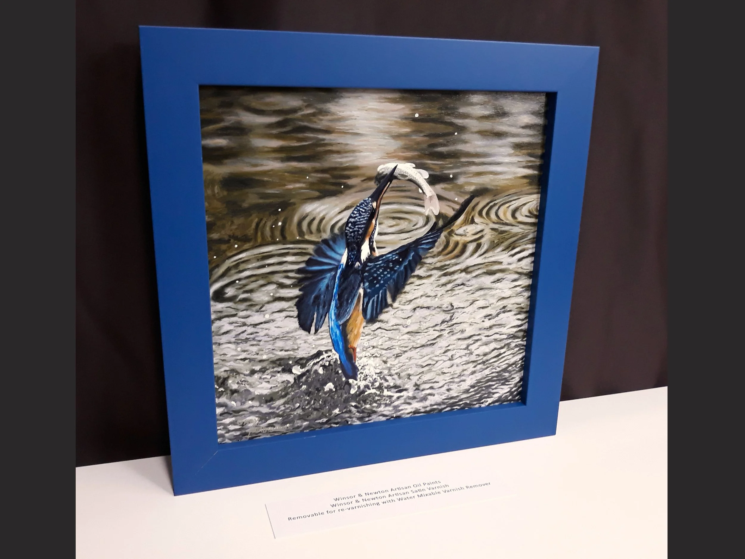 4.3 Kingfisher Painting framed front angle Copyright Image.jpg