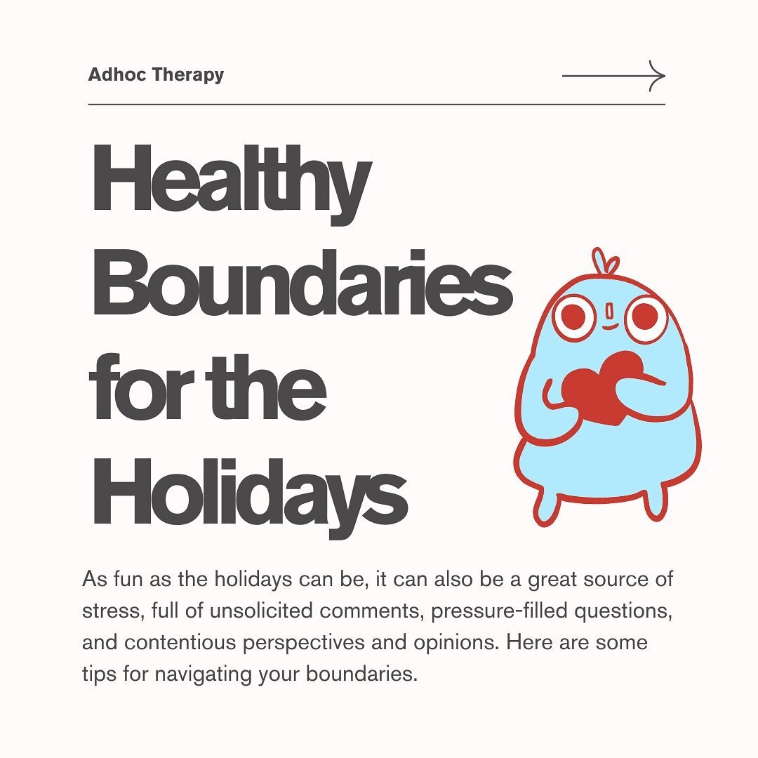 We know holidays can be a very challenging time of year for a lot of people. So, we&rsquo;ve created a guide to help you practice establishing healthy and safe boundaries during family visits. Let us know your favorite tip. 🌱💫

#mentalhealth #bound