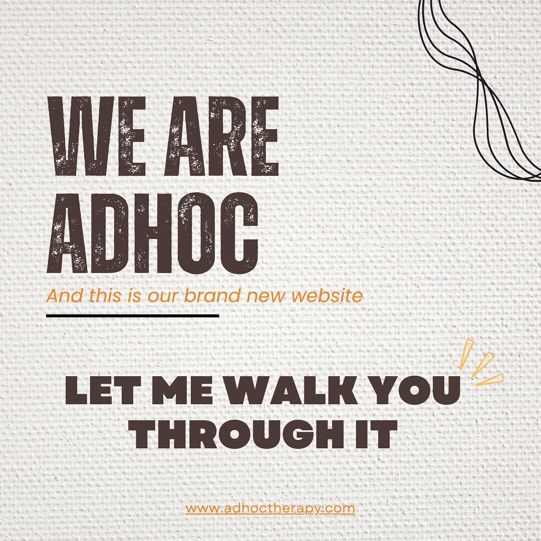 🌿✨ We&rsquo;re thrilled to unveil something truly special - the brand new Adhoc Therapy website! ✨🌿

Our journey of growth and connection continues, and with our new online home, we&rsquo;re opening the doors wider to our community. This isn&rsquo;