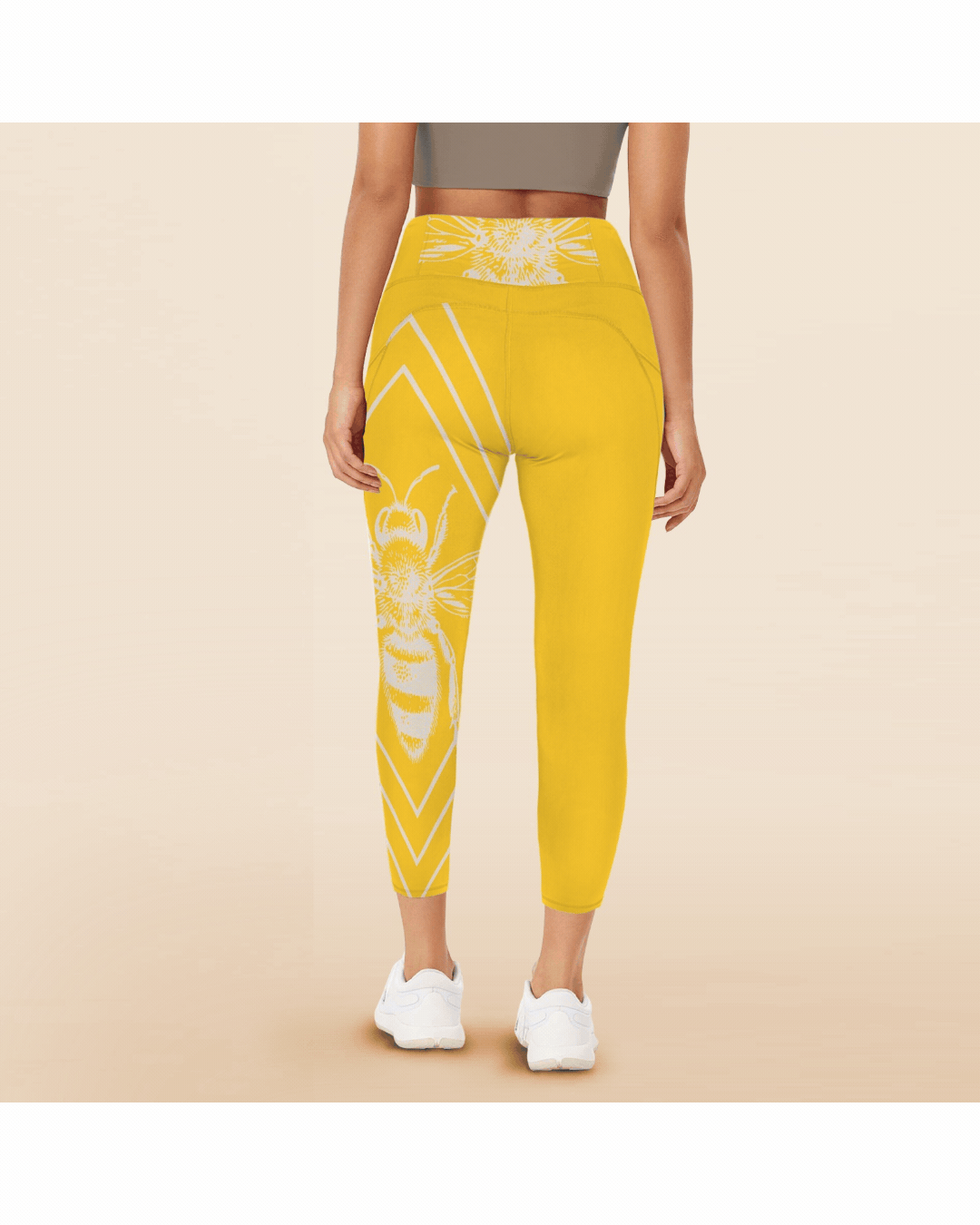 Busy Brand Sculpt Active Essential Yoga Tights- Yellow