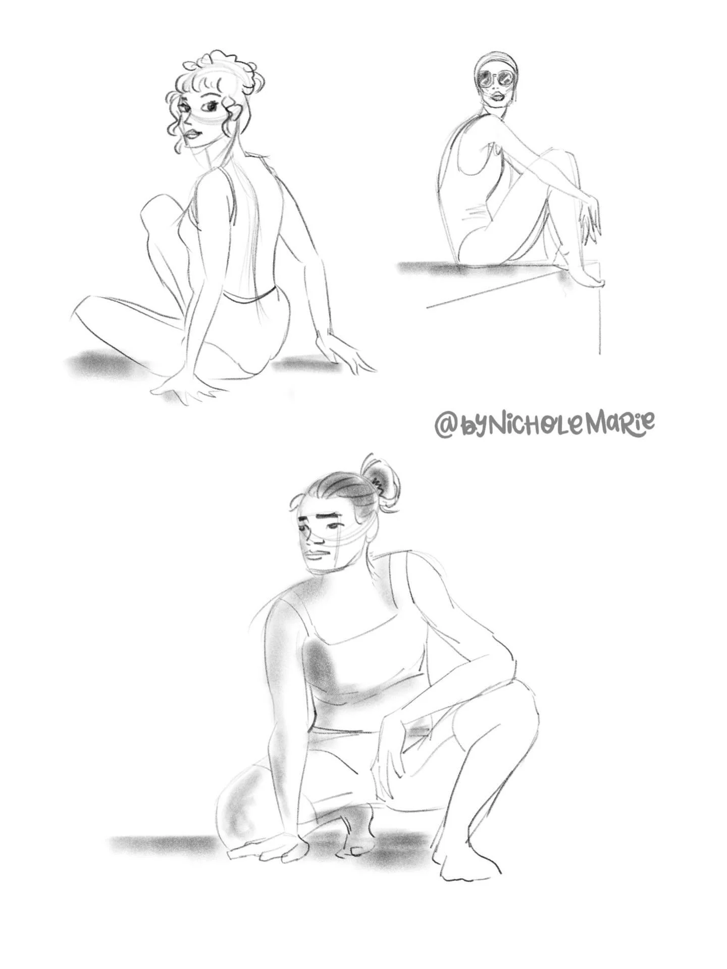 Quick Gestures before bed. 

#swimmers #gesturedrawing #ipadprosketch #procreatesketch #momartist