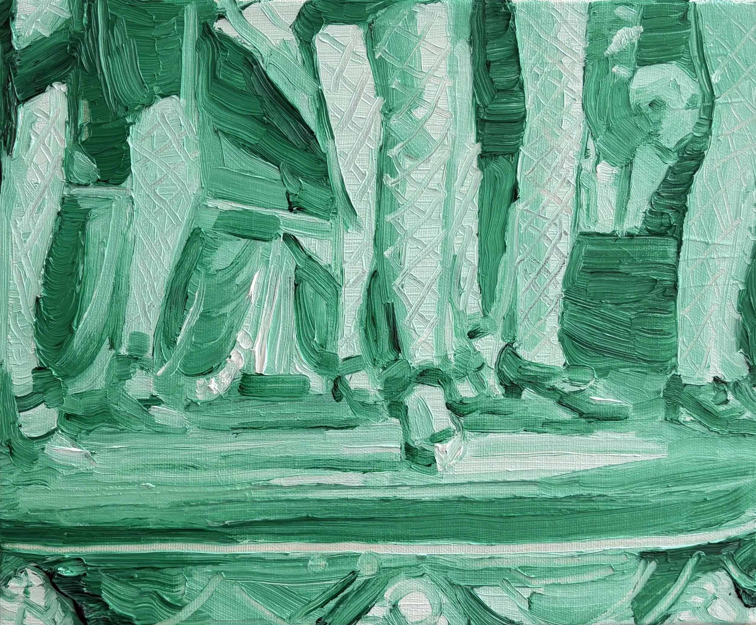 Sea of Legs, 10 X 12 X 1.5, Oil on Canvas