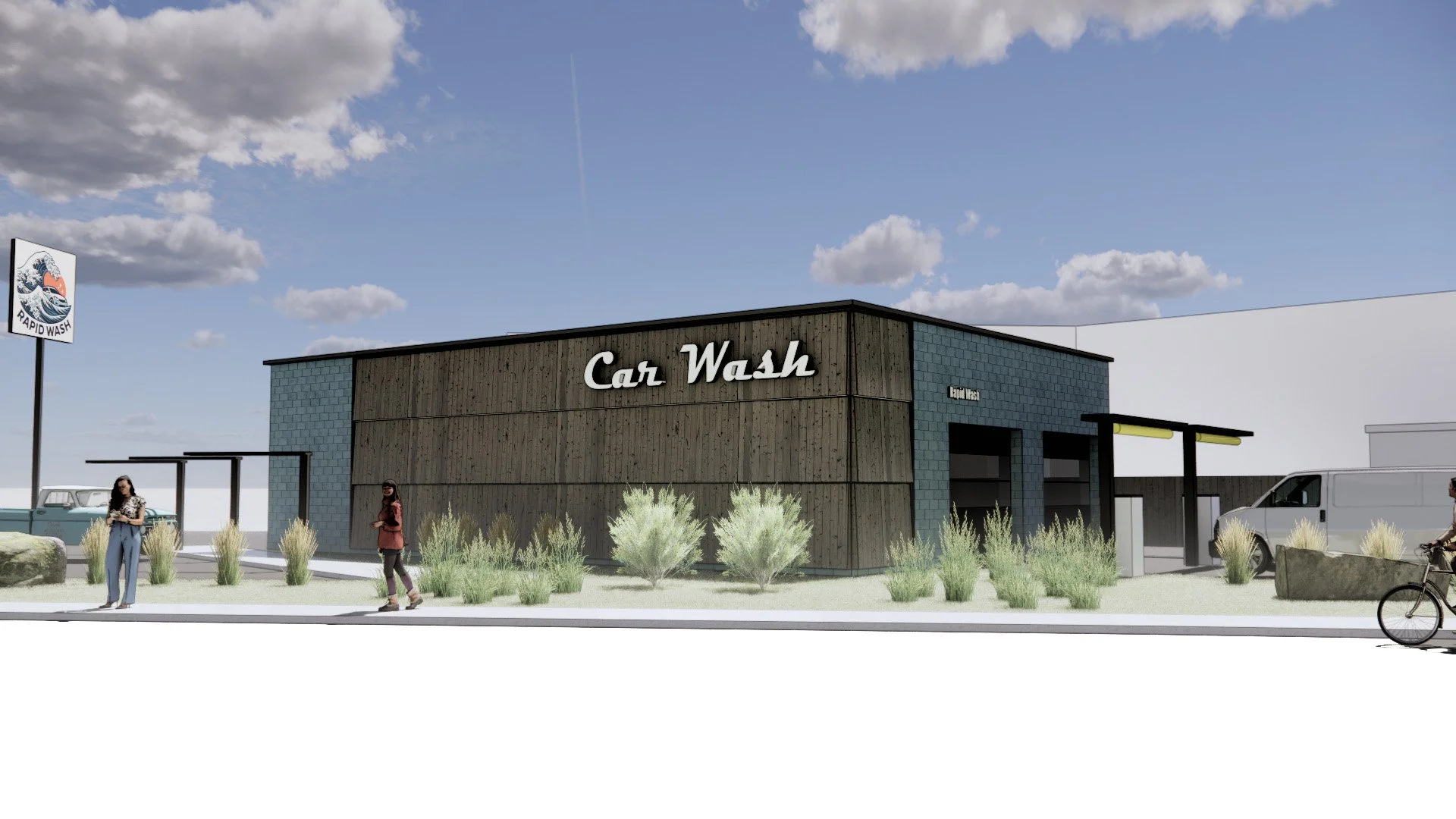 &quot;Rapid Wash&quot; is a new touchless, ultra-fast in-bay car wash breaking ground this fall next to Super 1 Foods off Highway 93 in Hamilton. Excited to be working with great clients and an excellent contractor!