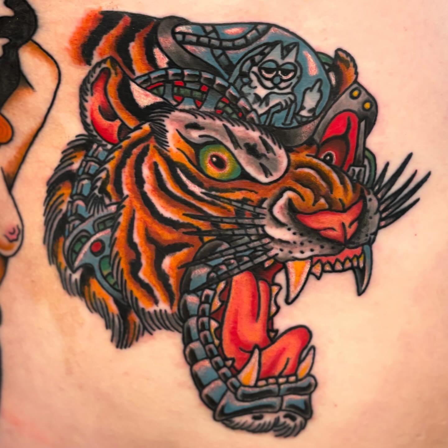 Garfield controlling a cyborg tiger by @misaortego text 3605046873 to book 📖