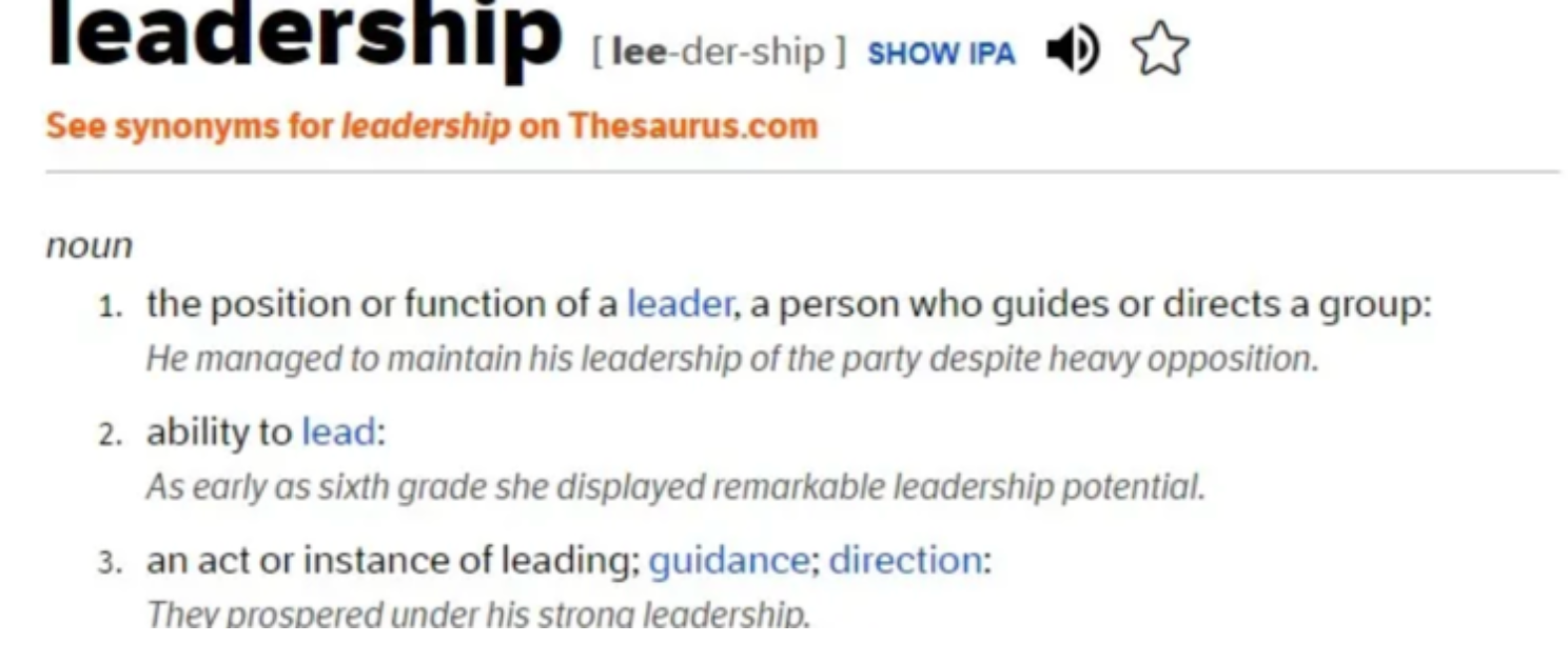 Get in the DIRT: Notes on Leadership