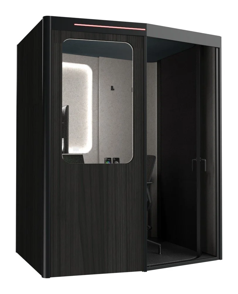 MeSpace in Dark woodgrain, front view.