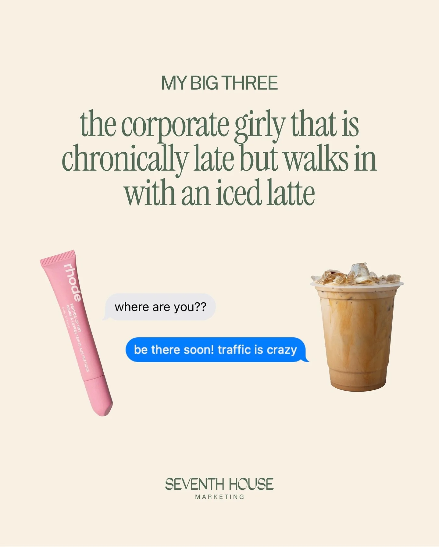 Iced latte sun, CapCut moon, Rhode lip peptide rising😌 What&rsquo;s your big three?

#corporategirlies #corporategirlie
