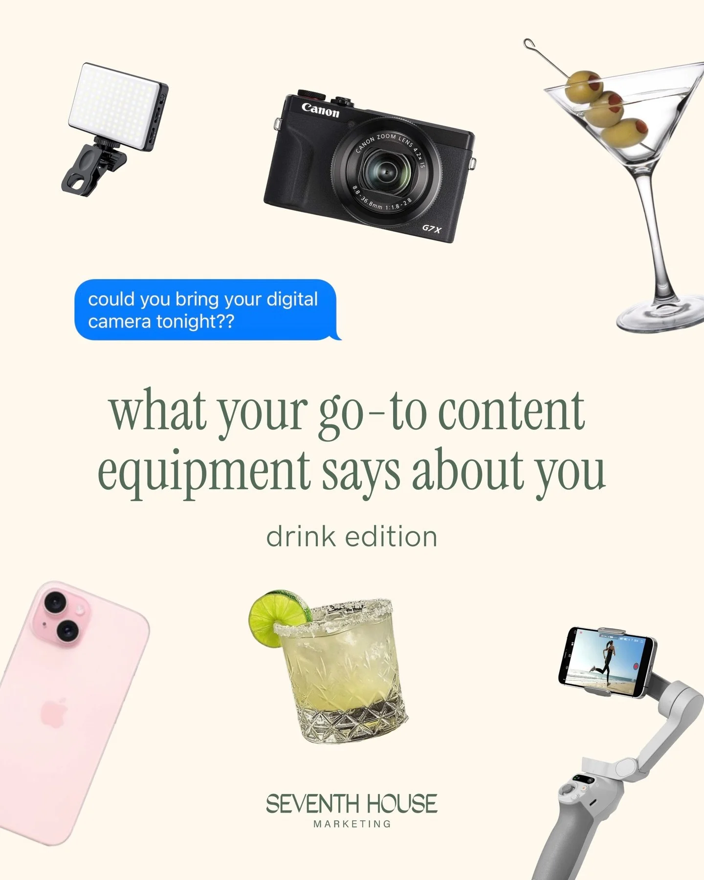 Your content setup walked into a bar&hellip; and ordered this 🍸

What drink are you?? 👀

#contentequipment #socialmedia #contentideas