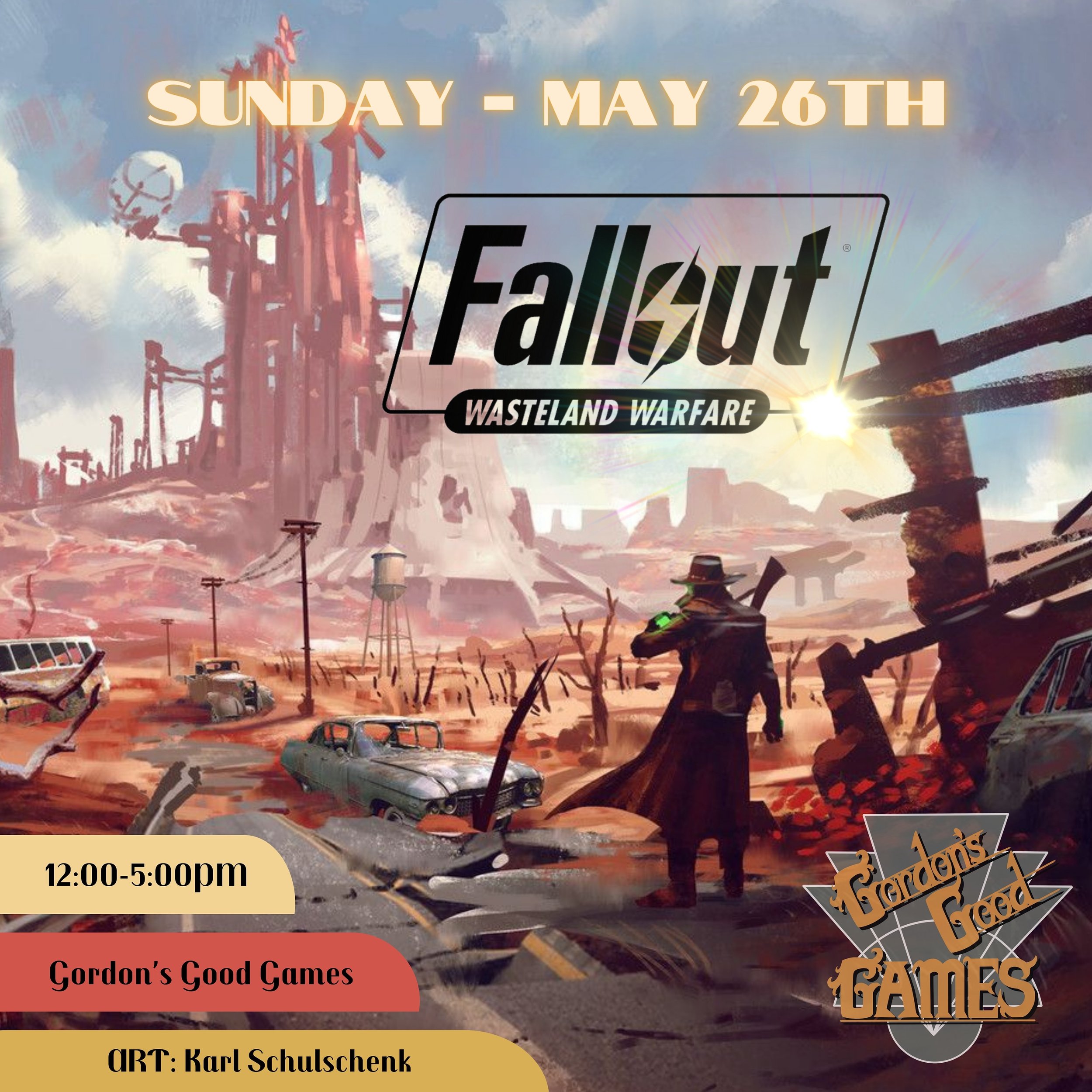 This Sunday grab your wastelanders &amp; dive into the New California Republic! Who knows, maybe you&rsquo;ll be able to establish a settlement in a land full of raiders, feral ghouls and supemutants! 

Speaking of Fallout, what&rsquo;s your favorite