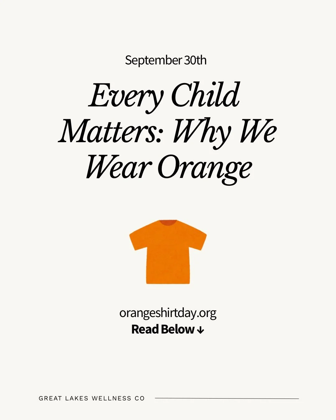 Sept 30th: In 1973, six-year-old Phyllis Webstad was preparing for her first day at residential school. Her grandmother had bought her a new outfit, and Phyllis chose a bright, shiny orange shirt. She remembers feeling excited to wear it and excited 