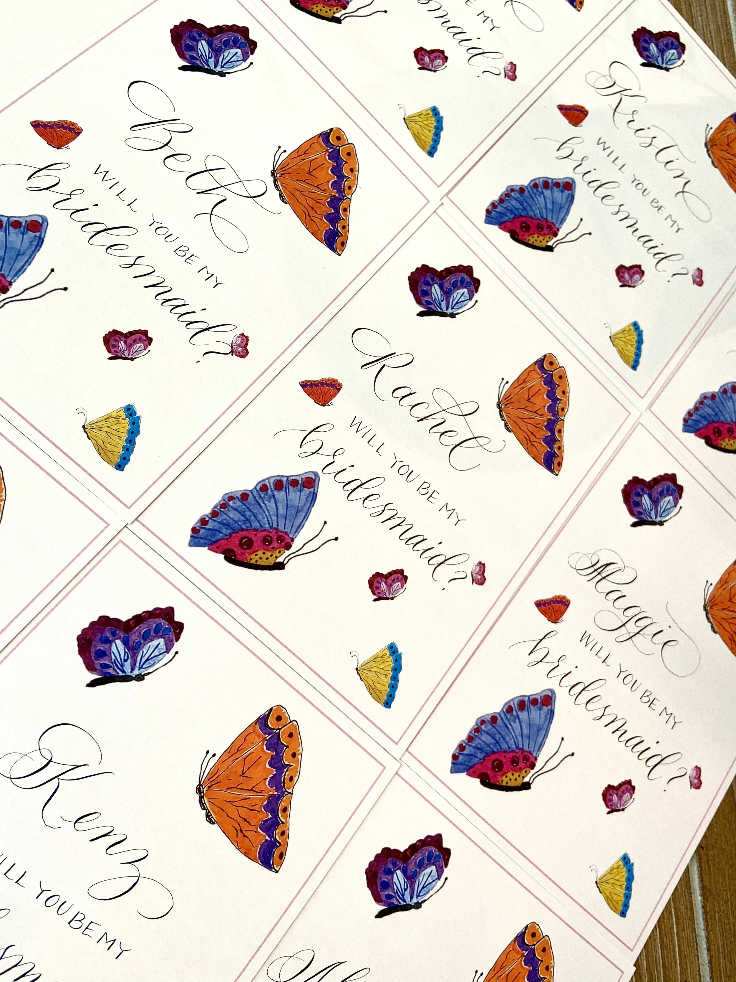 Bridesmaids ask cards