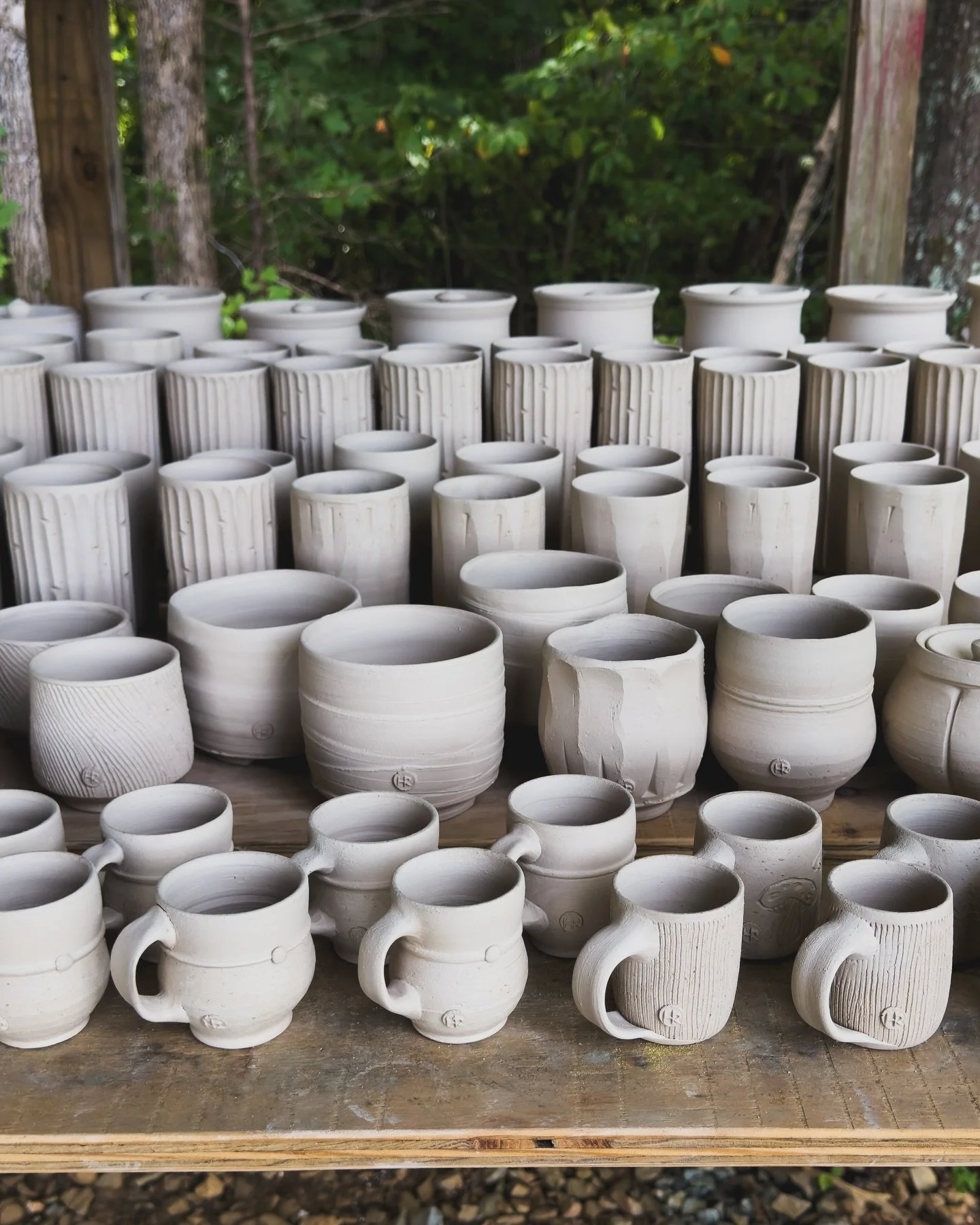 Loading the kiln for bisque today.