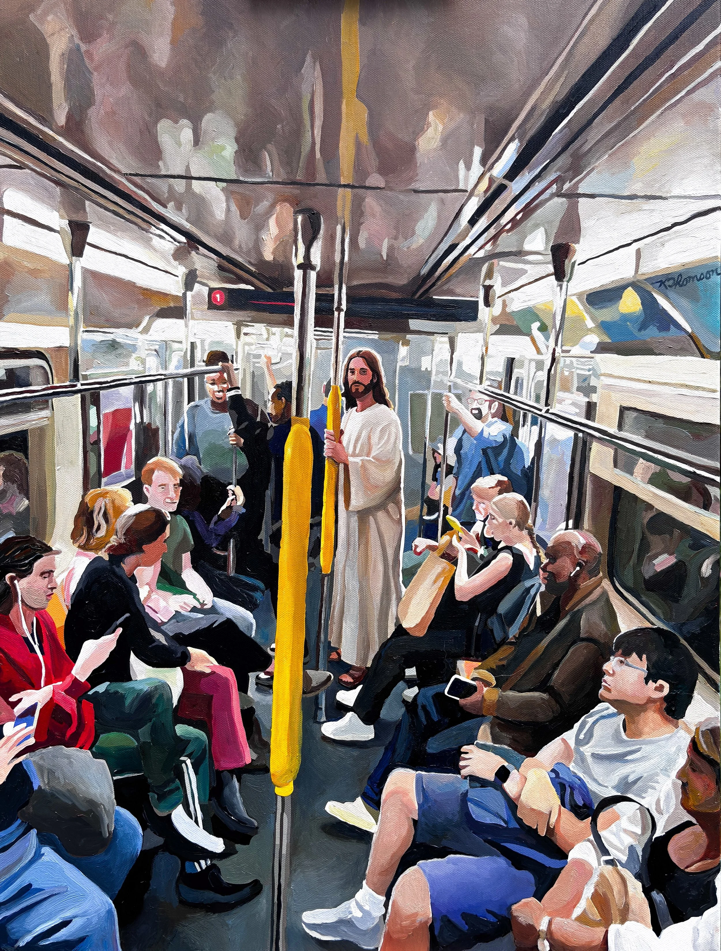 "Second Avenue Coming" (2026), 24x18 inches