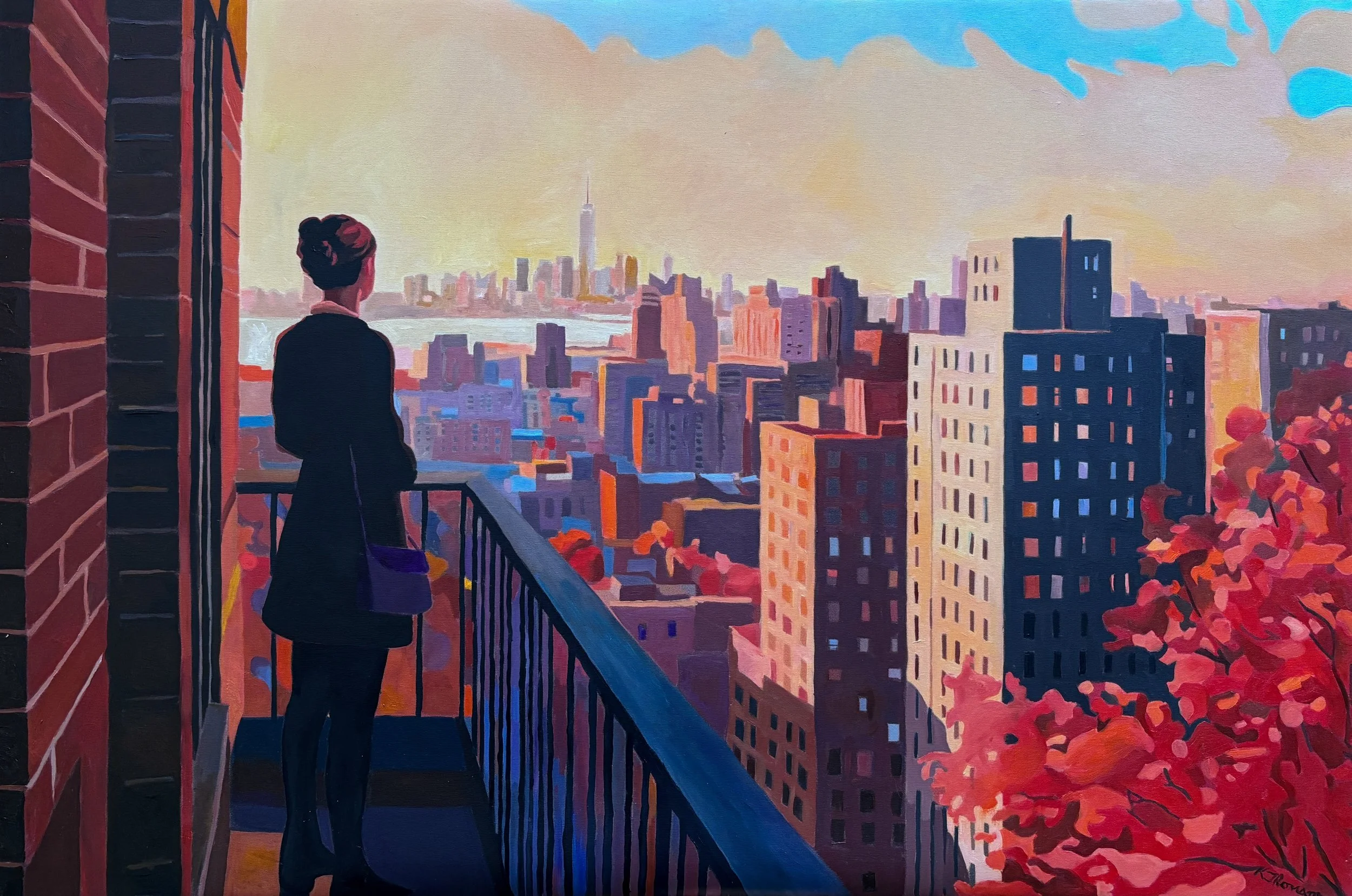 Manhattanbound (2025), 24x36 inches