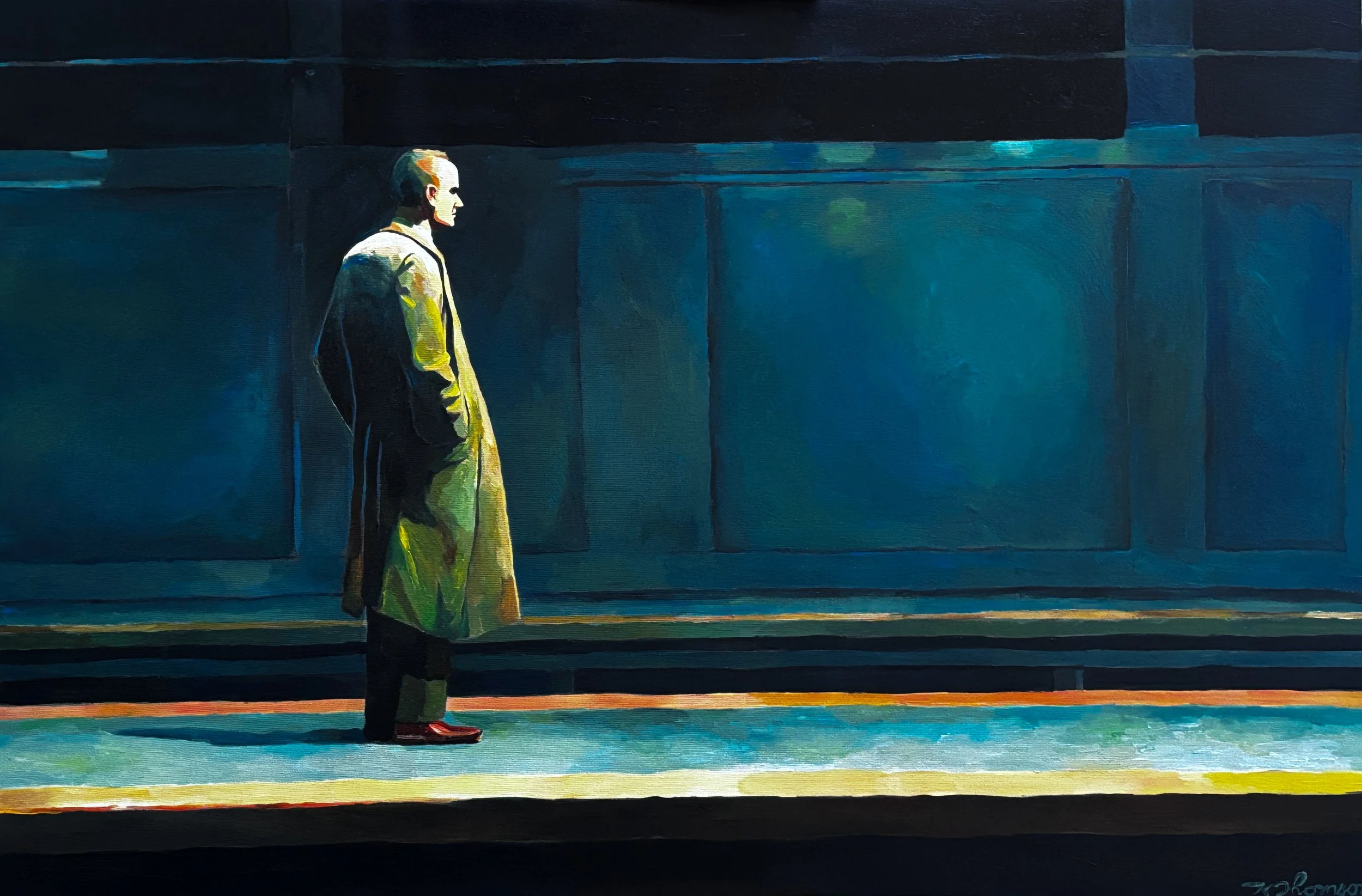 How to Make the Train Come Faster (2025), 16x24 inches