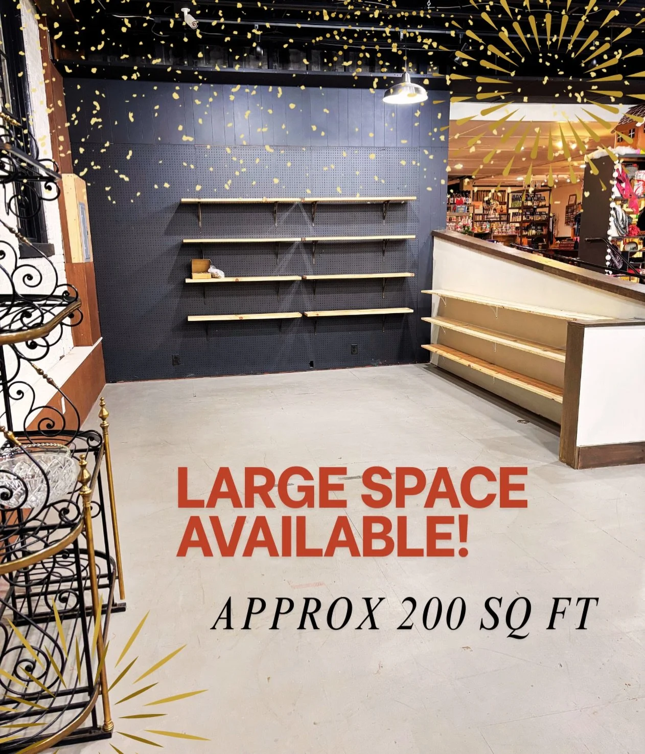 We are starting 2026 with an opportunity!  If you know Belle, you know that spaces, especially large ones, do not become available often. 

One of our long term vendors has decided to close her shop to focus on other endeavors and it presents us with