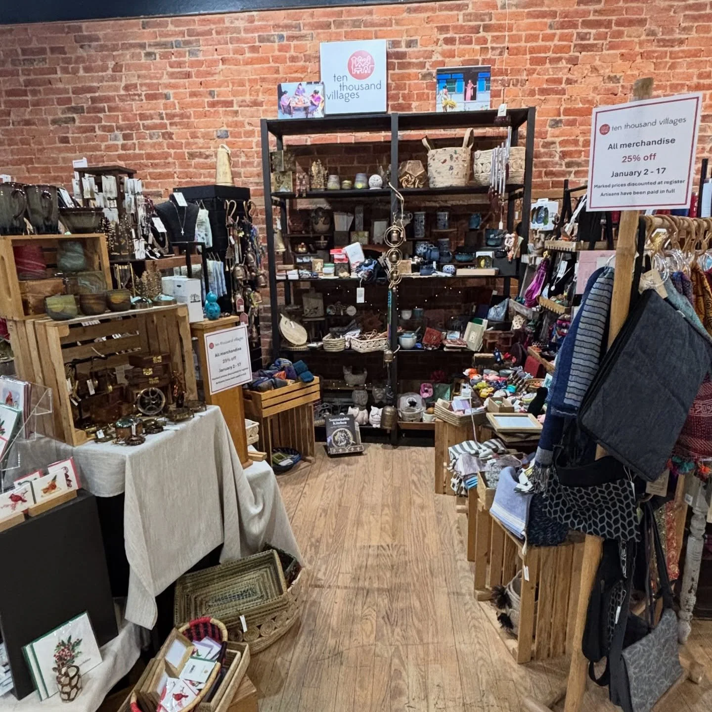 A reminder that you have a few days left to shop some of our January sales! 

Ten Thousand Villages-State College is 25% off everything until January 17th. I bet you wish you had those alpaca socks today! 

Tilly&rsquo;s Attic is 25% off everything u