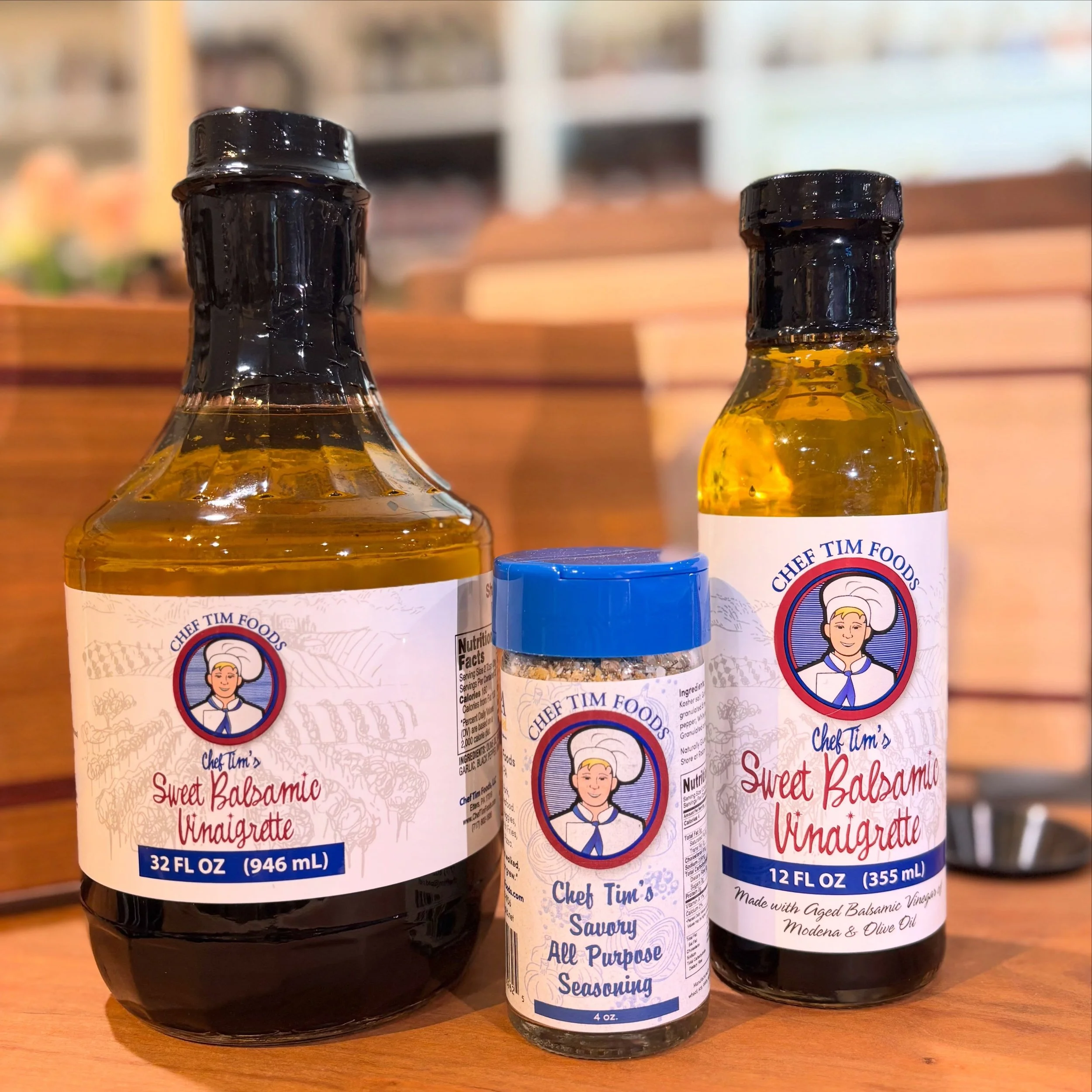 Have you tried Chef Tim&rsquo;s Sweet Balsamic Vinaigrette yet?  Perfect for grilled or roasted veggies, marinades and, of course, salad! You can also pick up some tasty All Purpose Seasoning for everything going on the grill and Blackstone this week