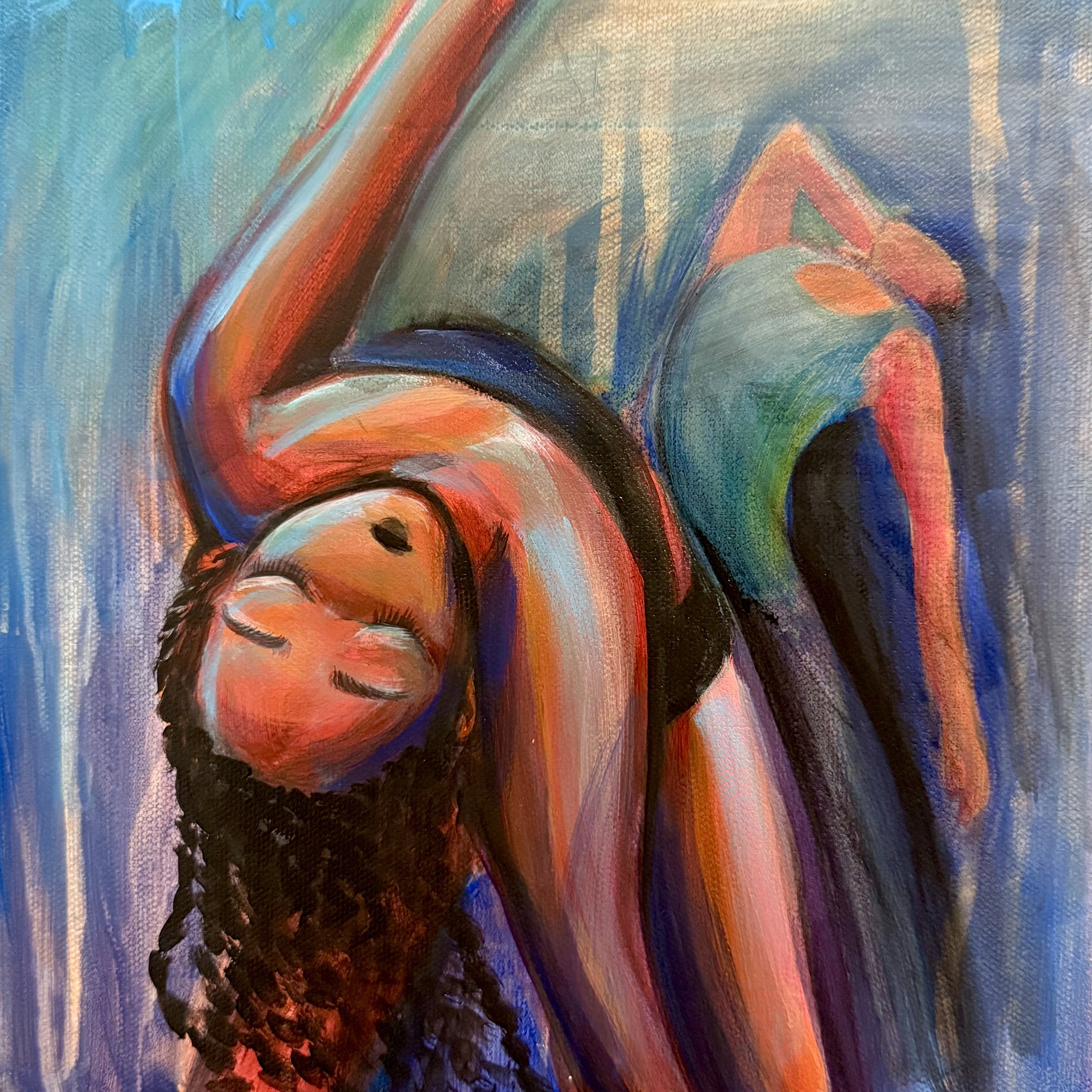 asymptotes || 12x12" || acrylic on canvas