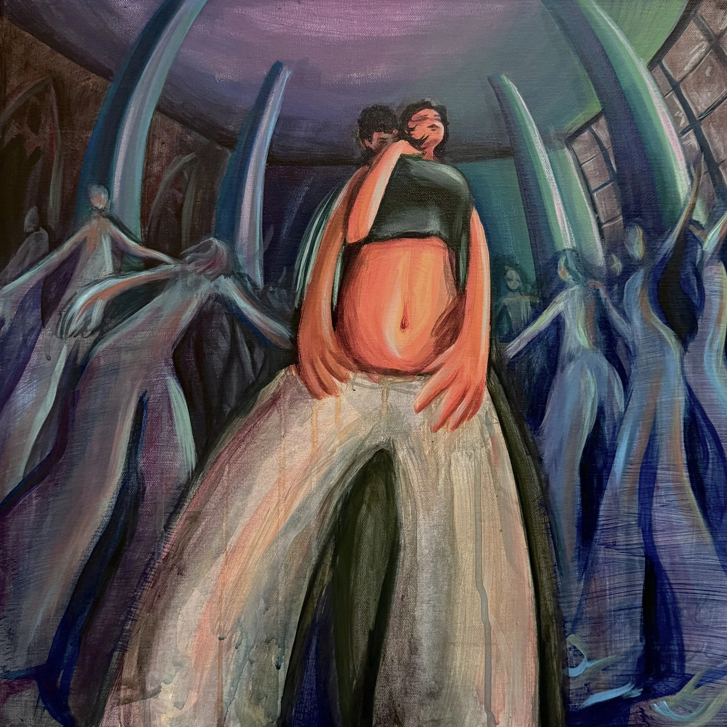 cathedrals everywhere || 20x20" || acrylic on canvas