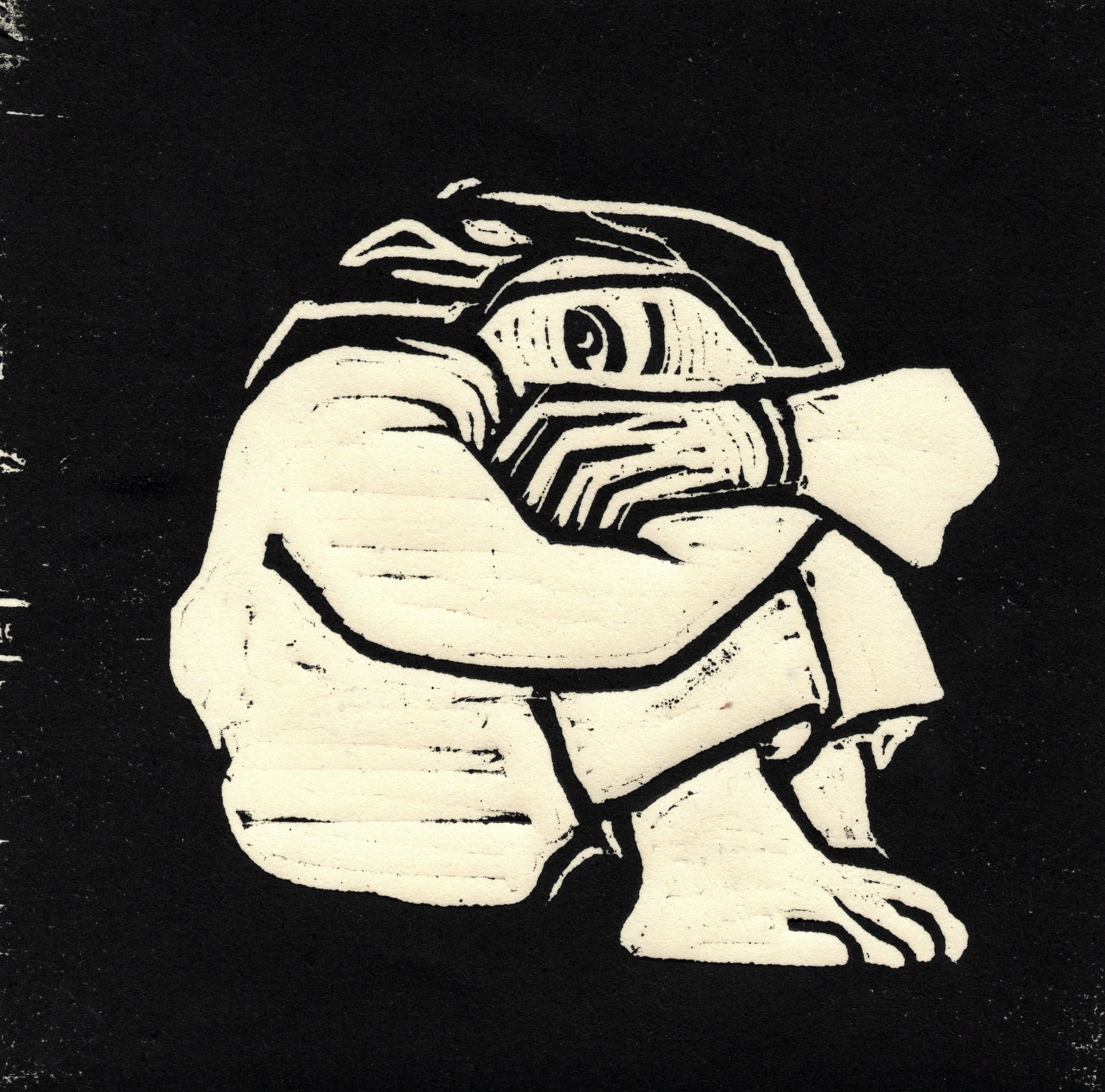 Marcella - Woodcut Print | Mounted