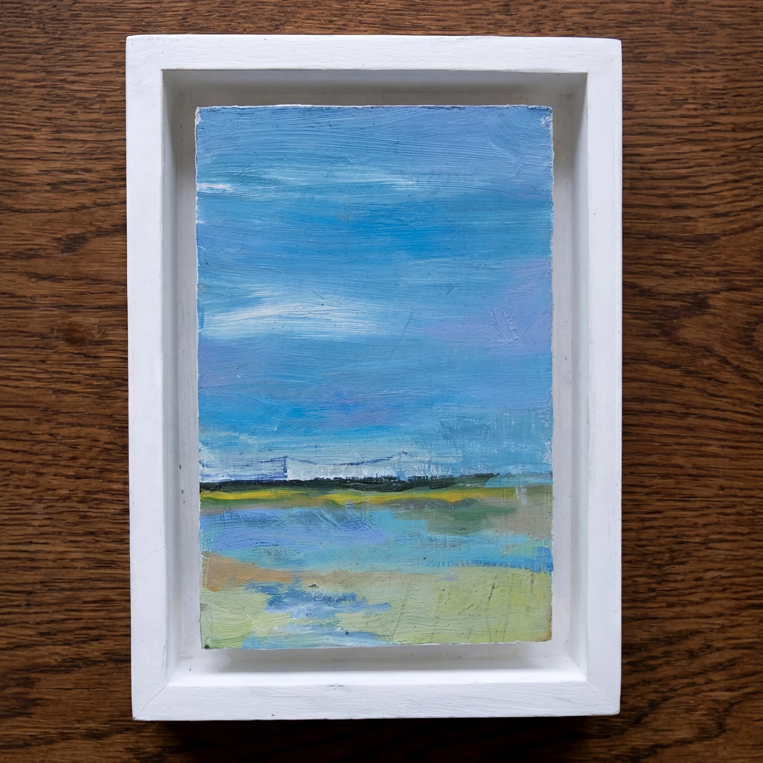 Norfolk Flat. Oil on Panel, 12 x 15 cm. Framed. £200 