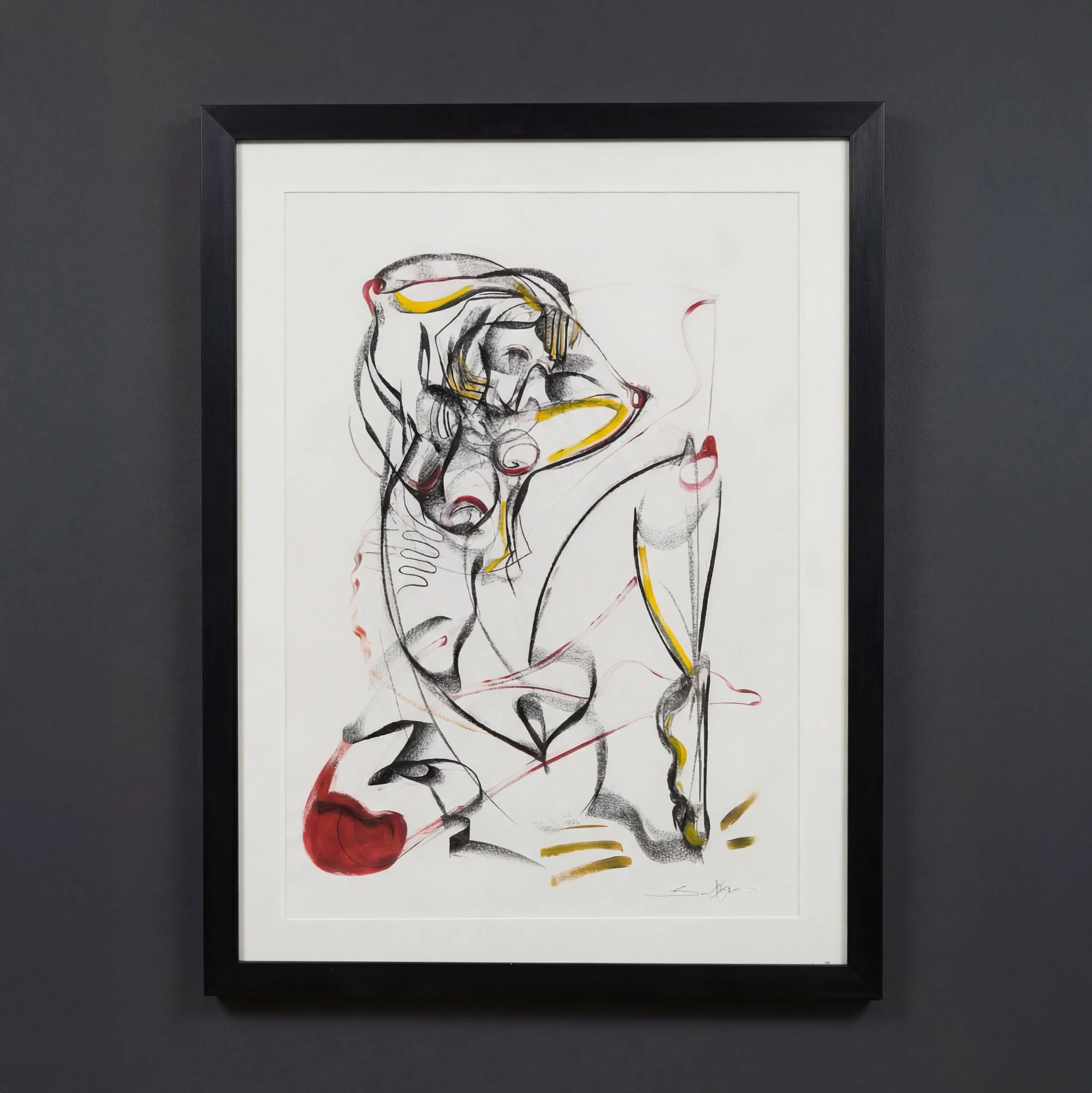 Vibrations of The Victor, Charcoal and Acrylic on Paper, 80 x 104cm. SOLD