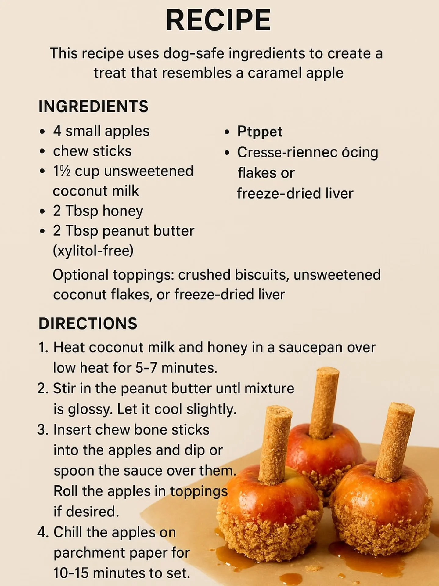 Who says caramel apples are just for humans? 🍏🐕
These pup-safe &ldquo;caramel&rdquo; apples are totally drool-worthy!
❤️ Coconut milk + peanut butter + honey = tail wags guaranteed!
Save this post so you can make them later! 🐾✨