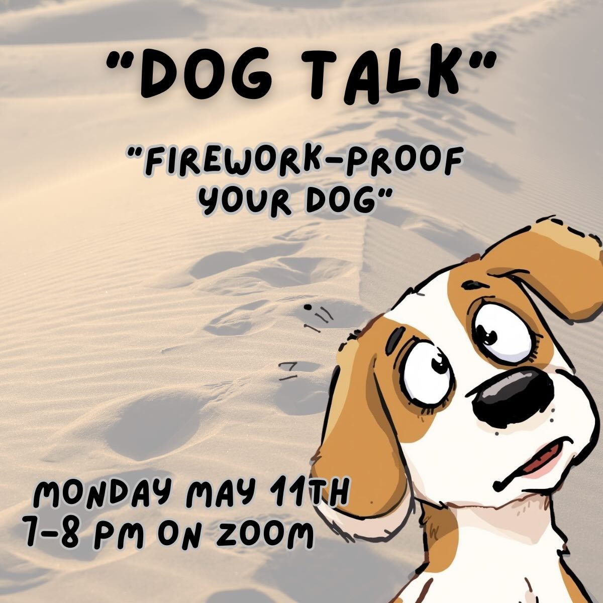 🐾 VICTORIA DAY HEADS UP &mdash; Firework-Proofing Your Dog 🎆

Hey neighbours! Victoria Day weekend is almost here, and while we love the celebrations, our pups... not so much. 😅

Join us for a FREE 1-hour Zoom session on how to help your dog get t