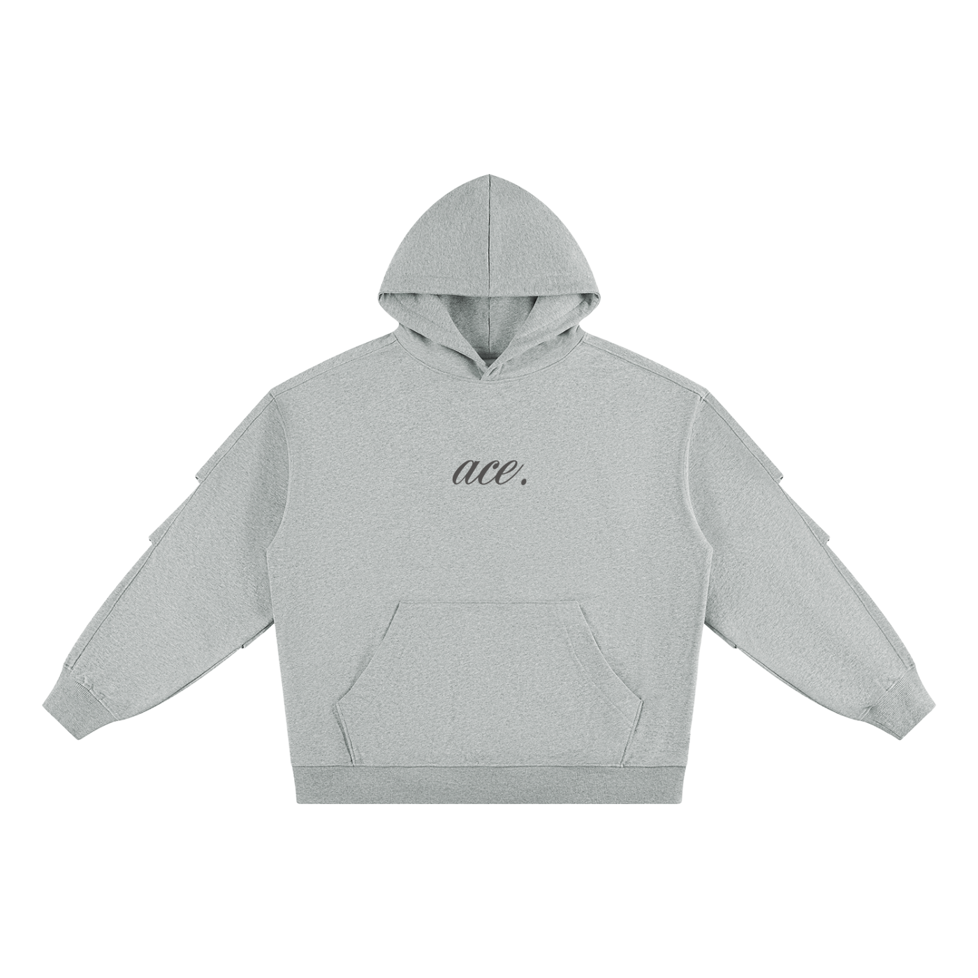 Unisex Heavyweight Ruched Sleeves "ace" Hoodie