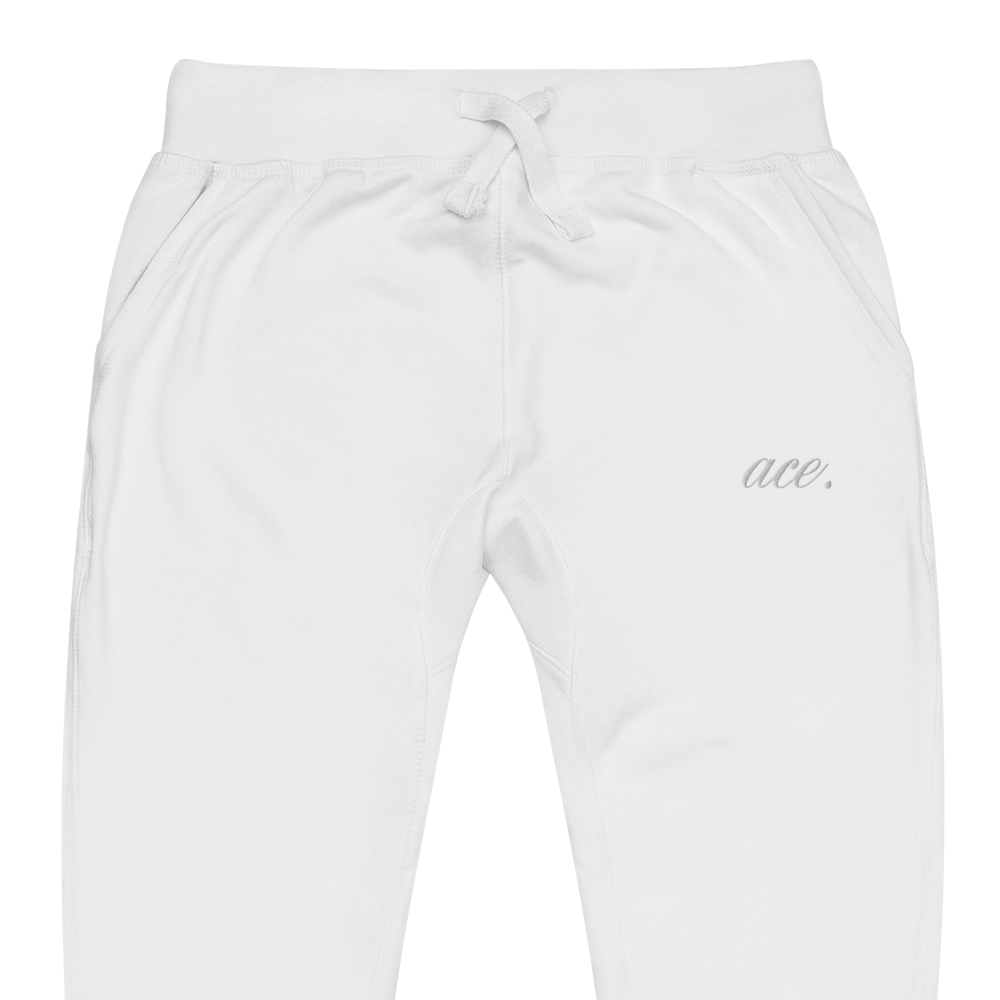 Unisex "ace" embroidered tennis sweatpants