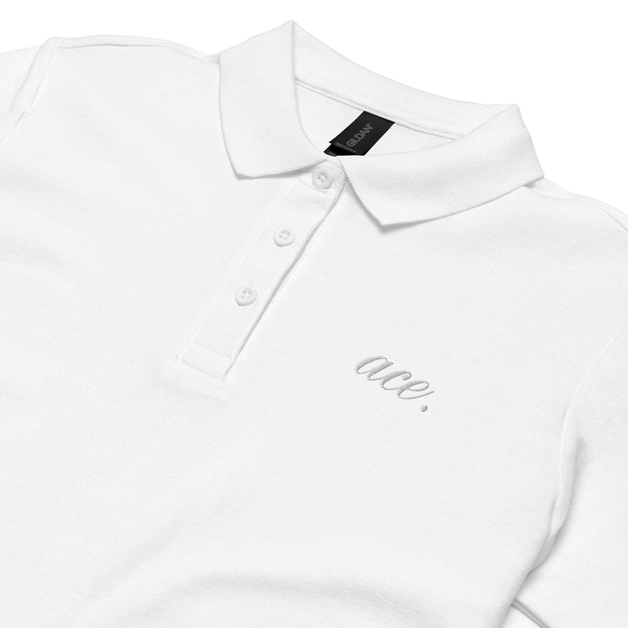 Women’s "ace." embroidered pique polo shirt