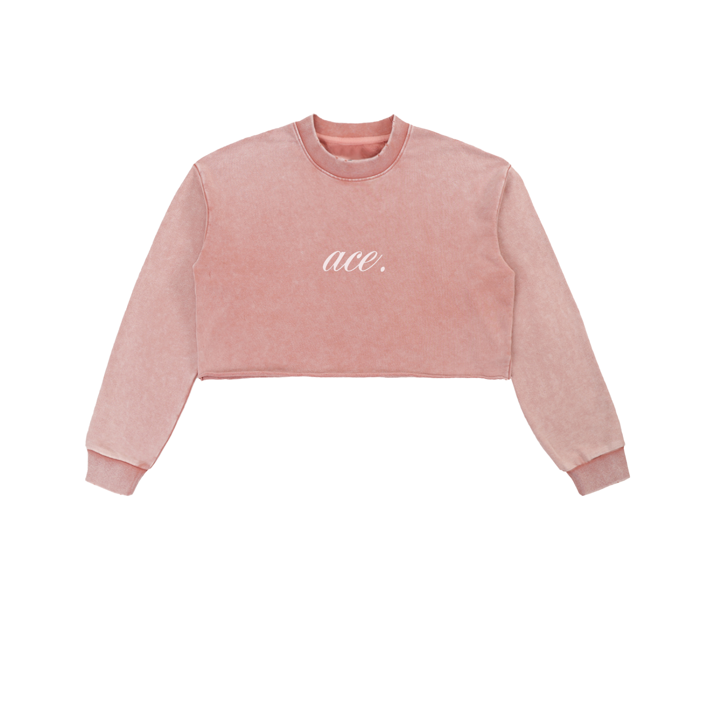 Distressed Cropped Tennis Sweatshirt - "Ace"
