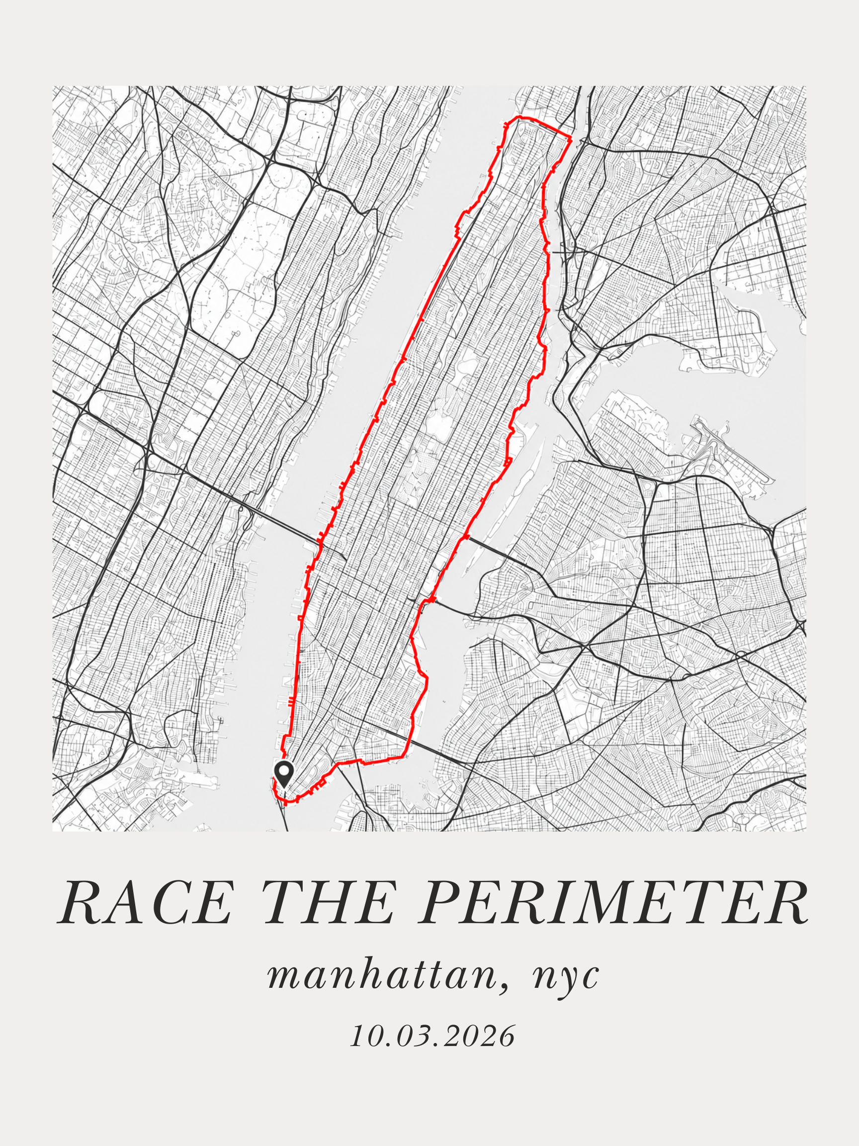Race the Perimeter Poster Print