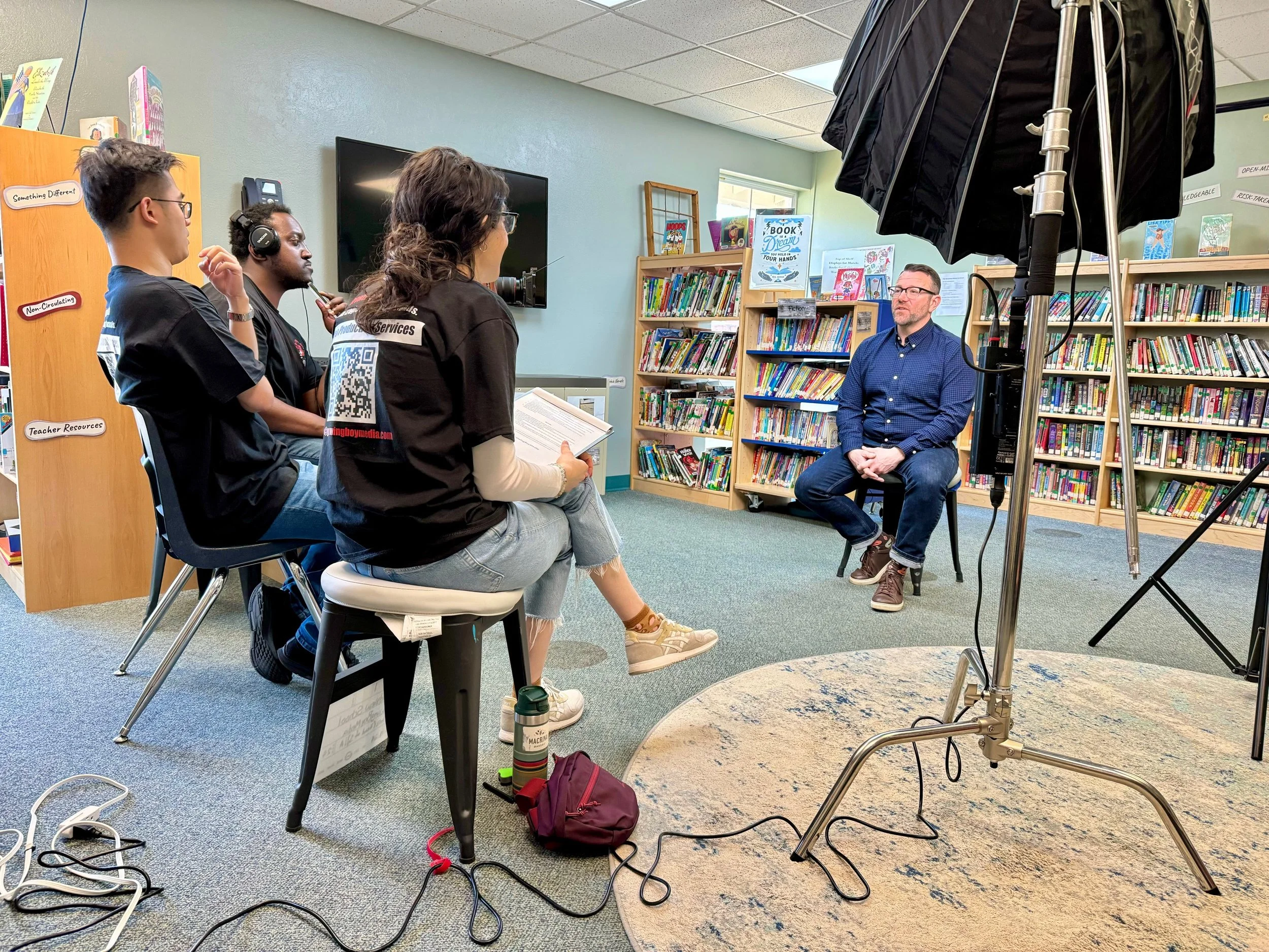 Professional video camera setup by GrowingBoyMedia for a corporate branding shoot.