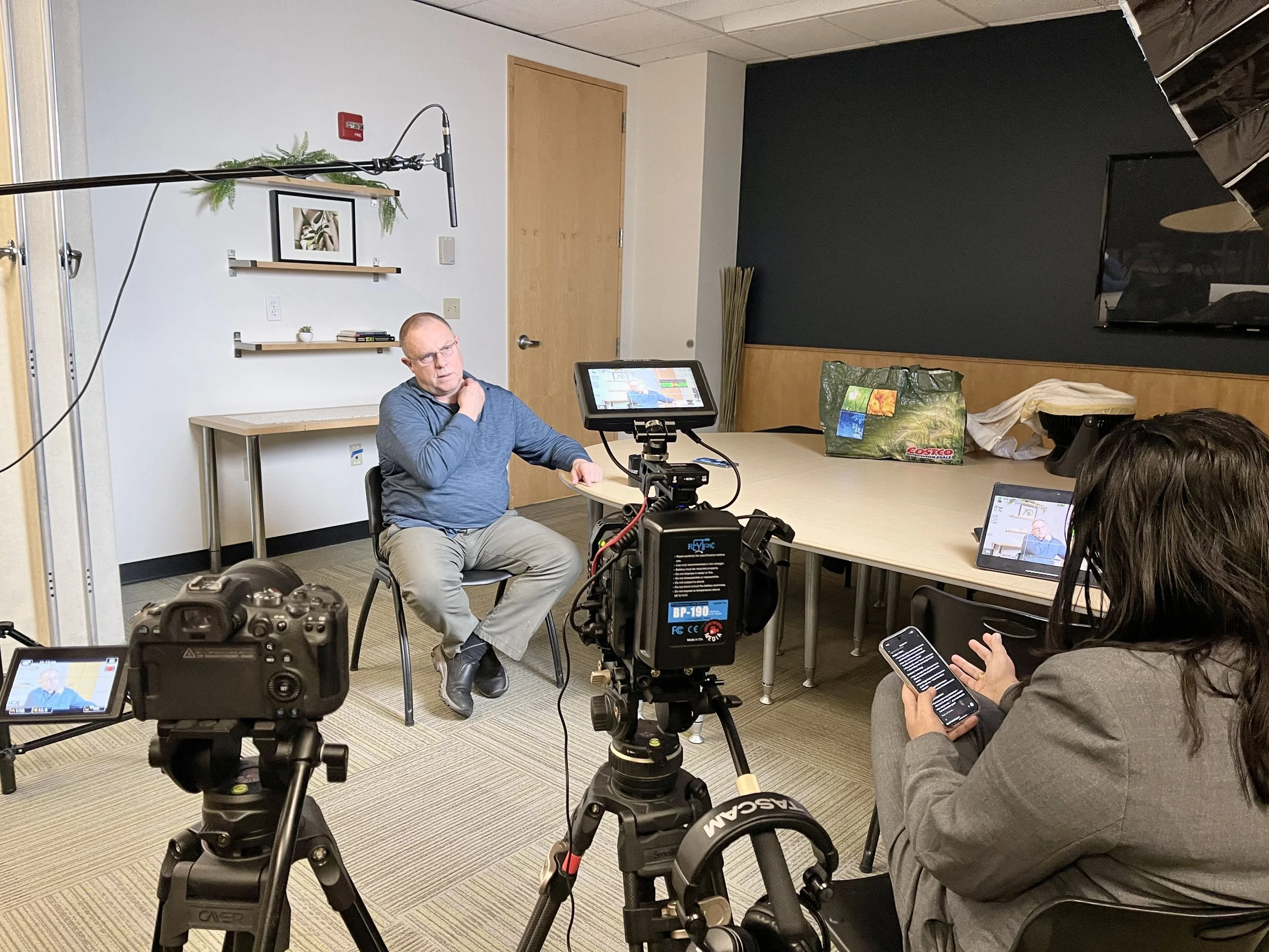 GrowingBoyMedia filming a high-end brand story for a corporate client in downtown Seattle to build digital trust.